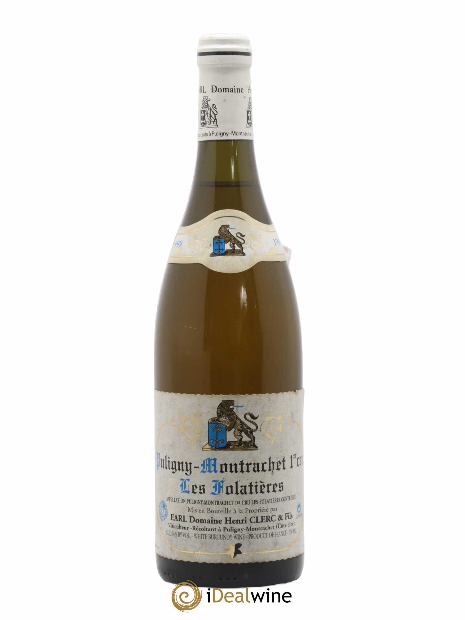 Puligny-Montrachet 1er Cru Les Folatières Henri Clerc 1999 - Lot de 1 bouteille - 0