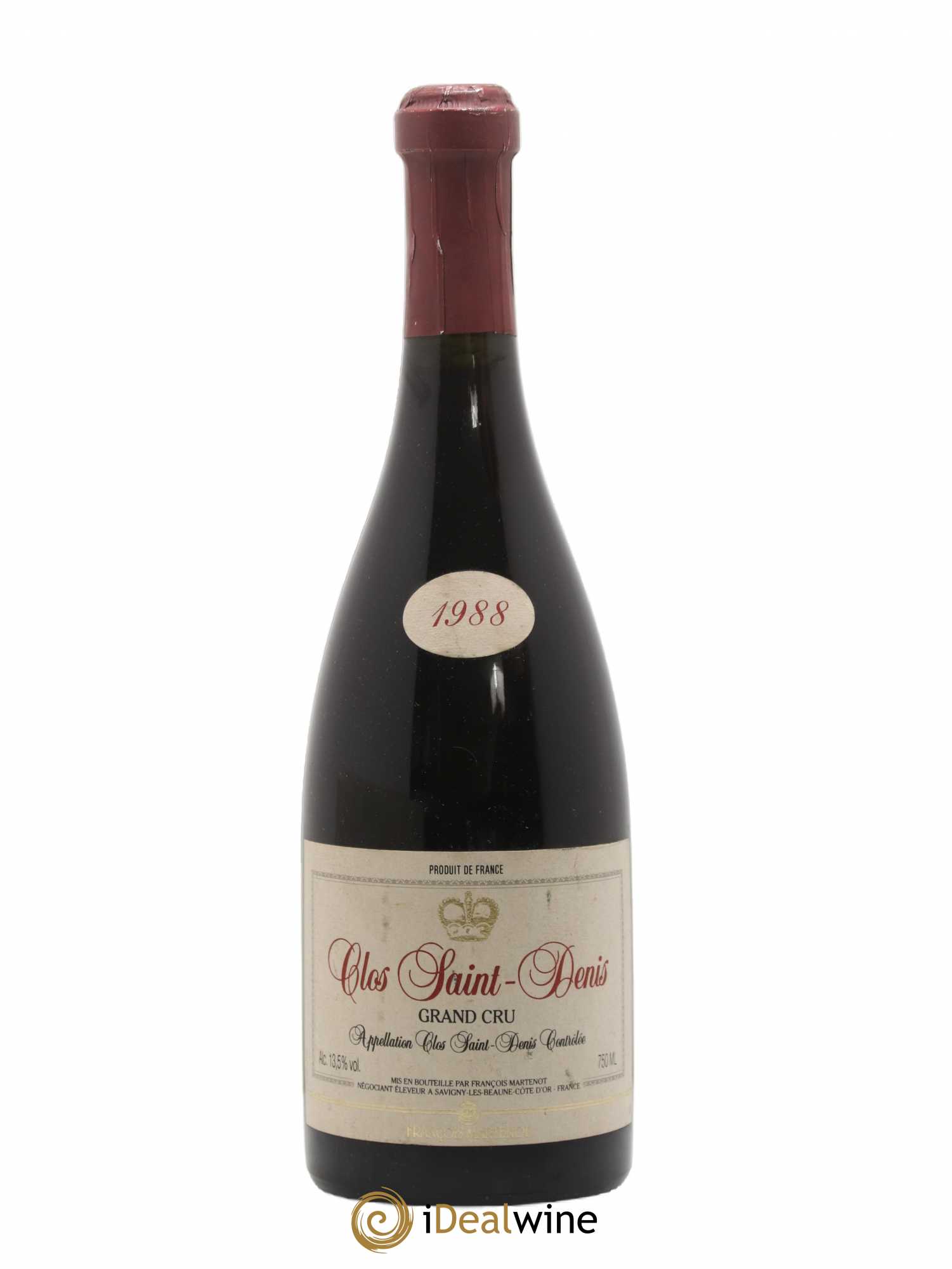 Clos Saint-Denis Grand Cru F. Martenot 1988 - Lot de 1 bouteille - 0