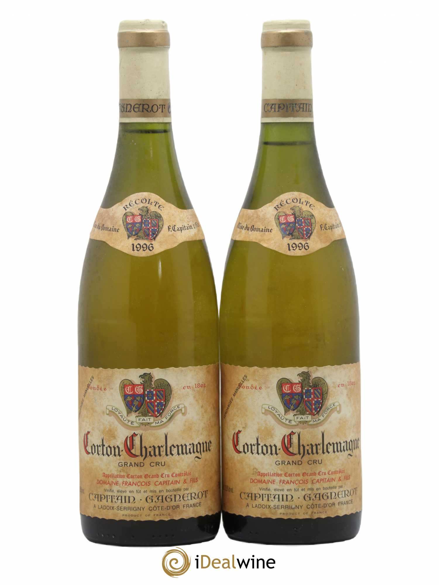 Corton-Charlemagne Grand Cru Capitain-Gagnerot 1996 - Lot de 2 bouteilles - 0