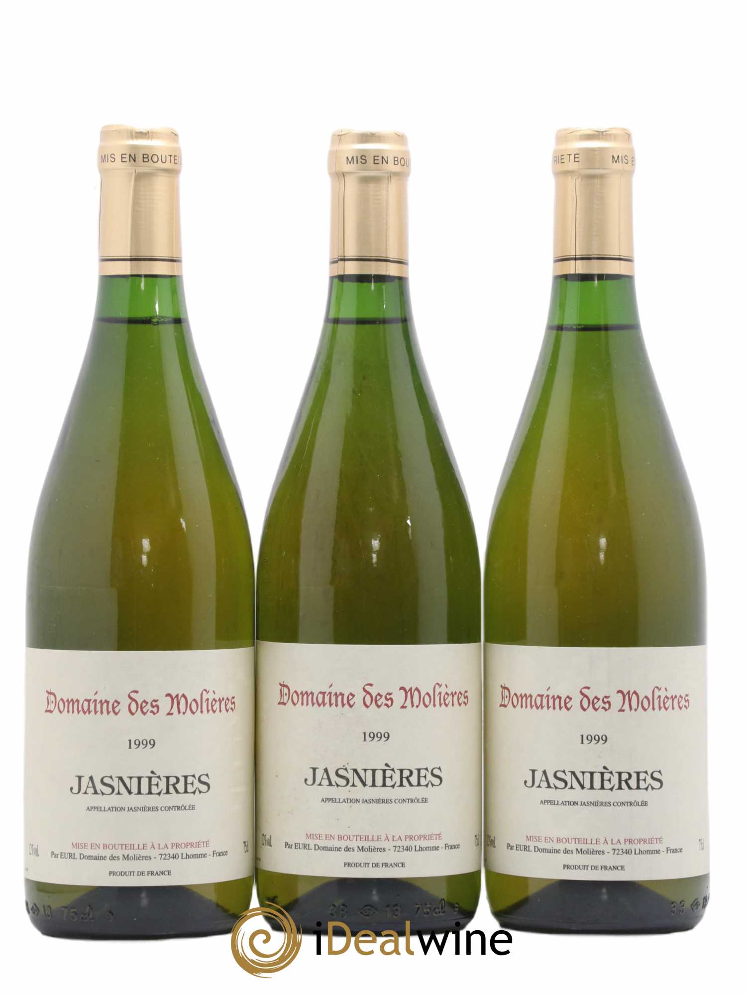 Jasnières Domaine des Molières (sans prix de réserve) 1999 - Lot de 3 bouteilles - 0