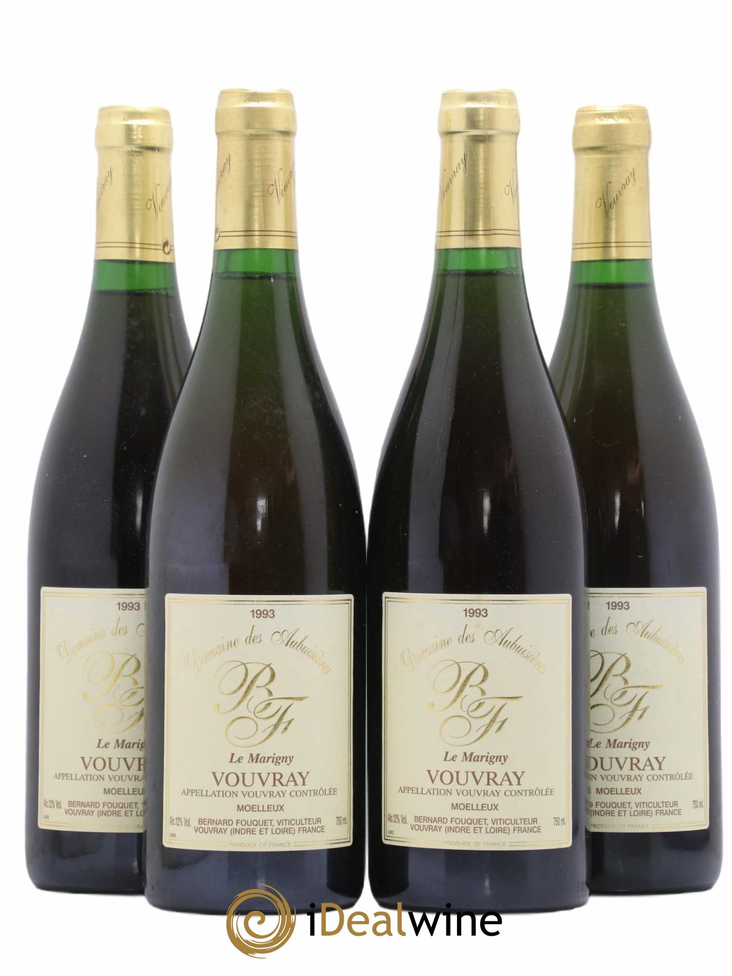 Vouvray Le Marigny domaine des Aubuisières (sans prix de réserve) 1993 - Lotto di 4 bottiglie - 0