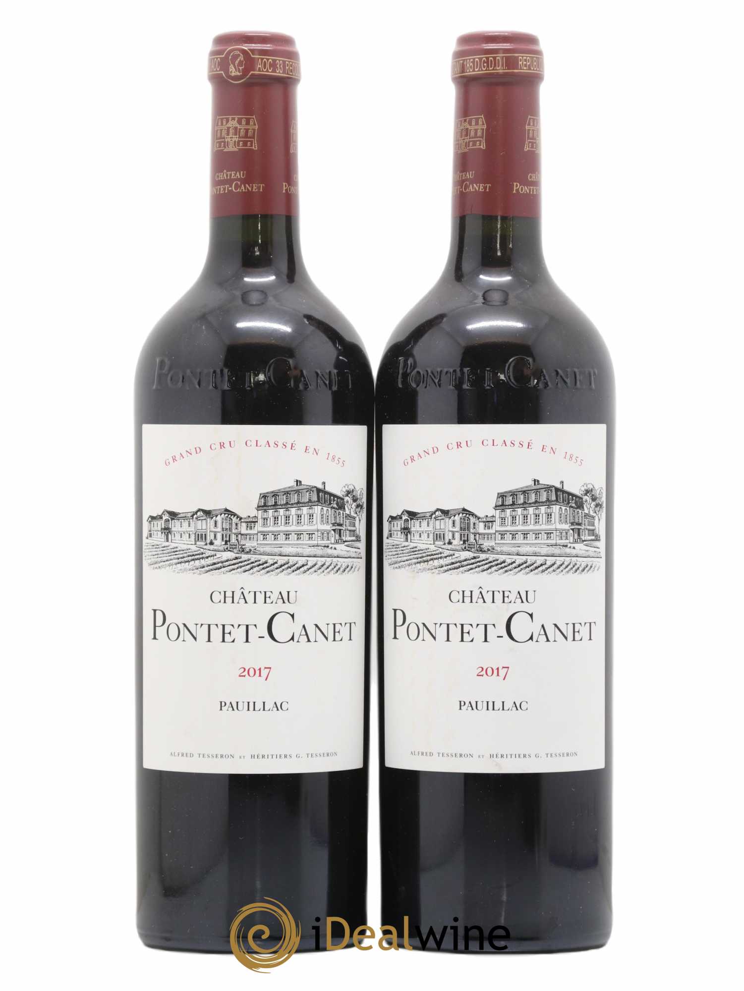 Château Pontet Canet 5ème Grand Cru Classé 2017 - Lot de 2 bouteilles - 0