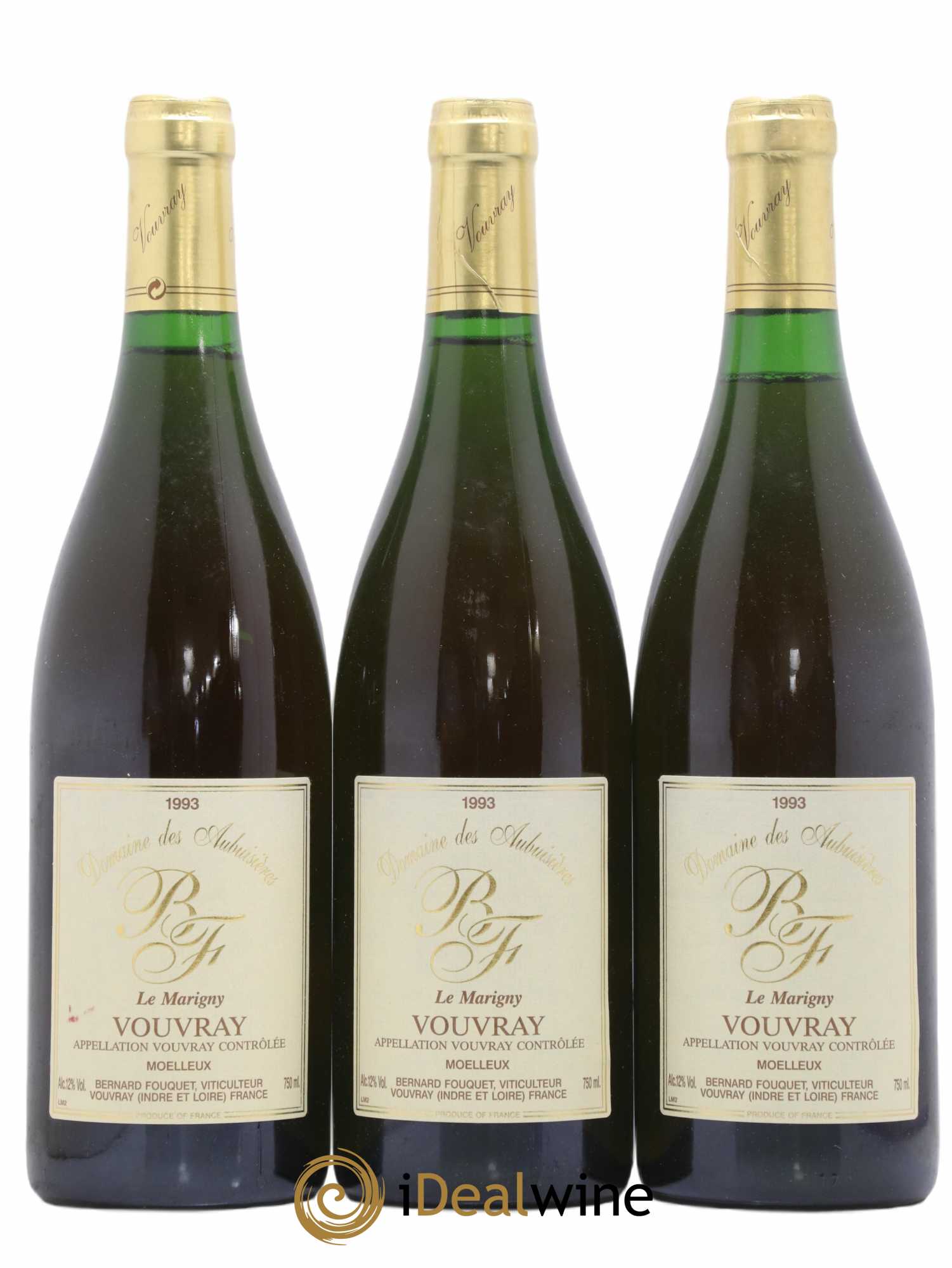 Vouvray Le Marigny Domaine des Aubuisières (sans prix de réserve) 1993 - Lotto di 3 bottiglie - 0