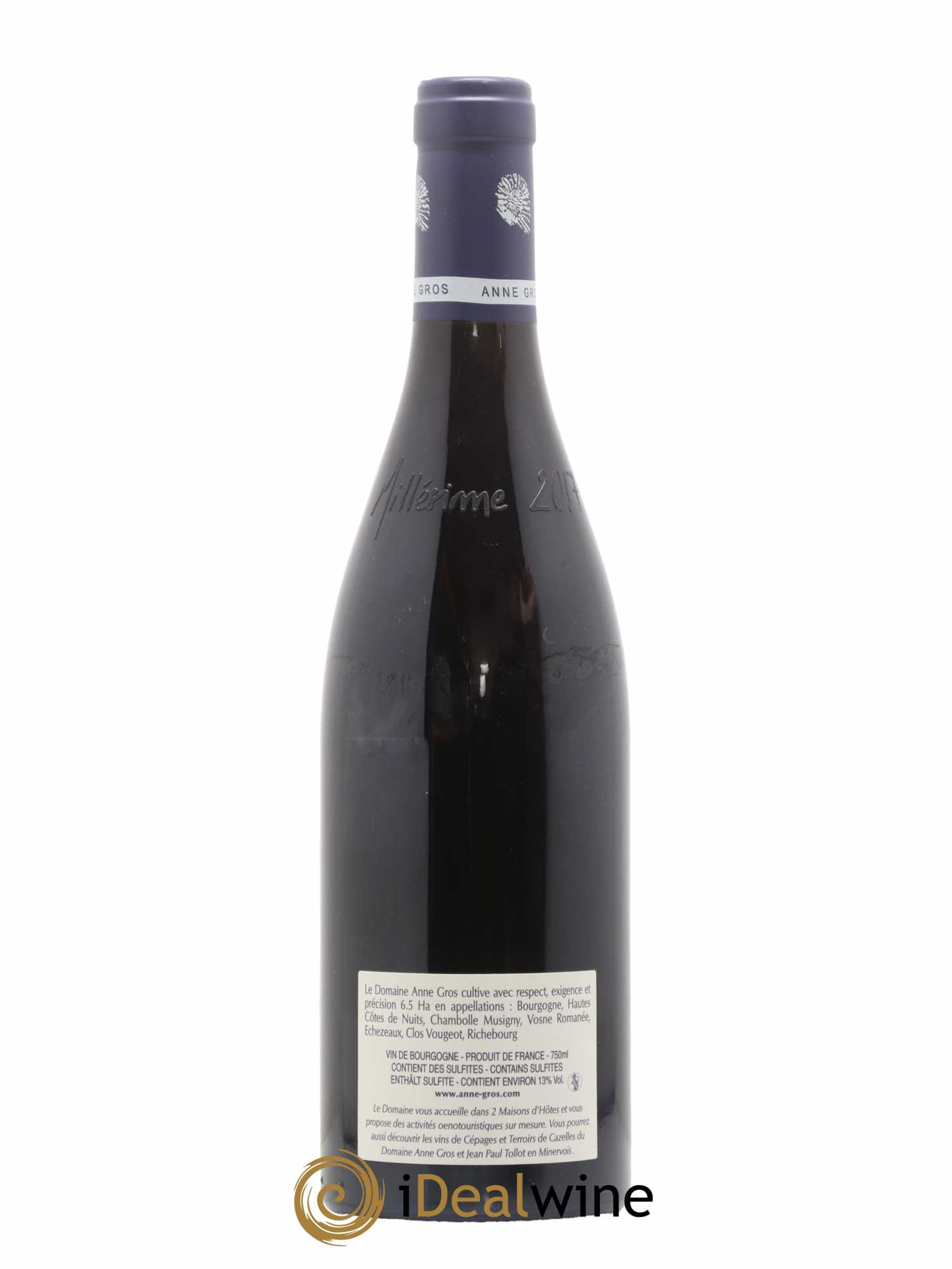 Clos de Vougeot Grand Cru Le Grand Maupertui Anne Gros 2017 - Lot de 1 bouteille - 1