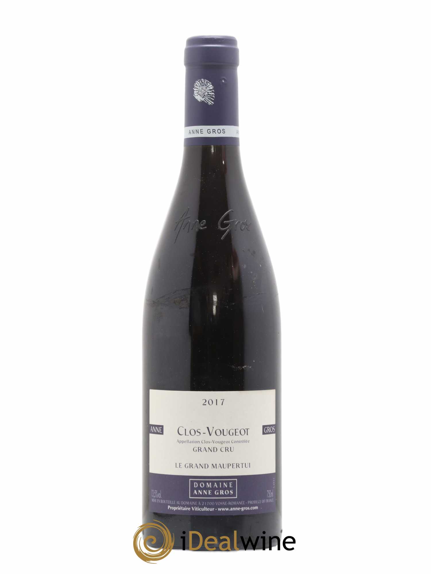 Clos de Vougeot Grand Cru Le Grand Maupertui Anne Gros 2017 - Lot de 1 bouteille - 0