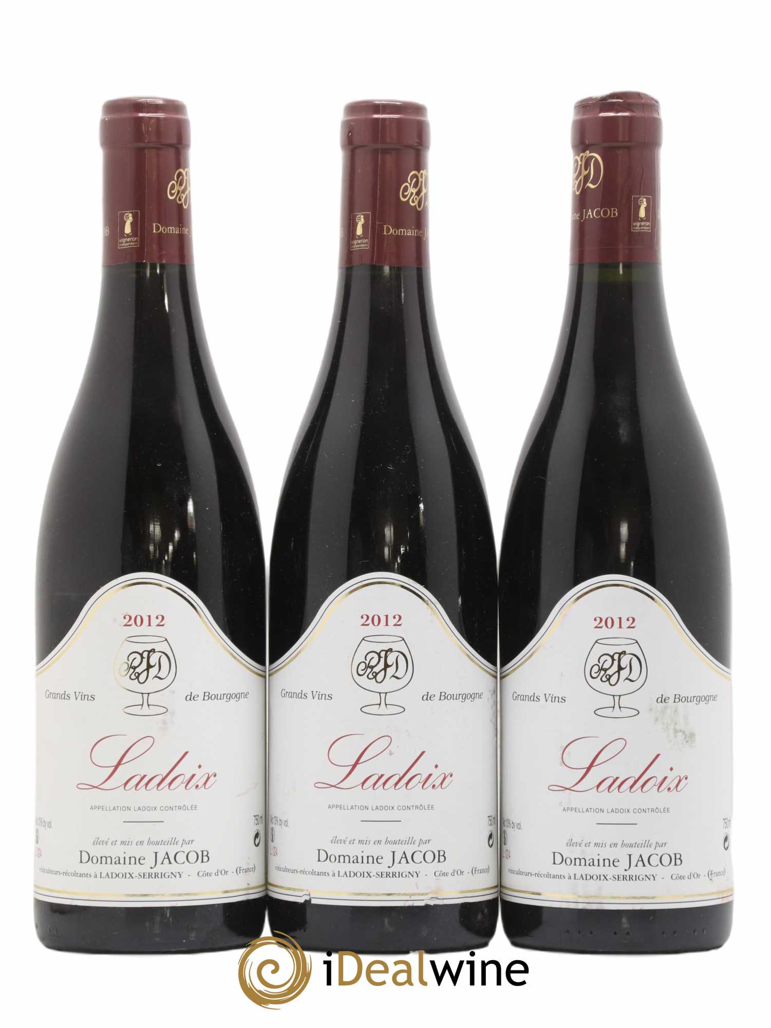 Ladoix Domaine Jacob 2012 - Lot of 3 bottles - 0