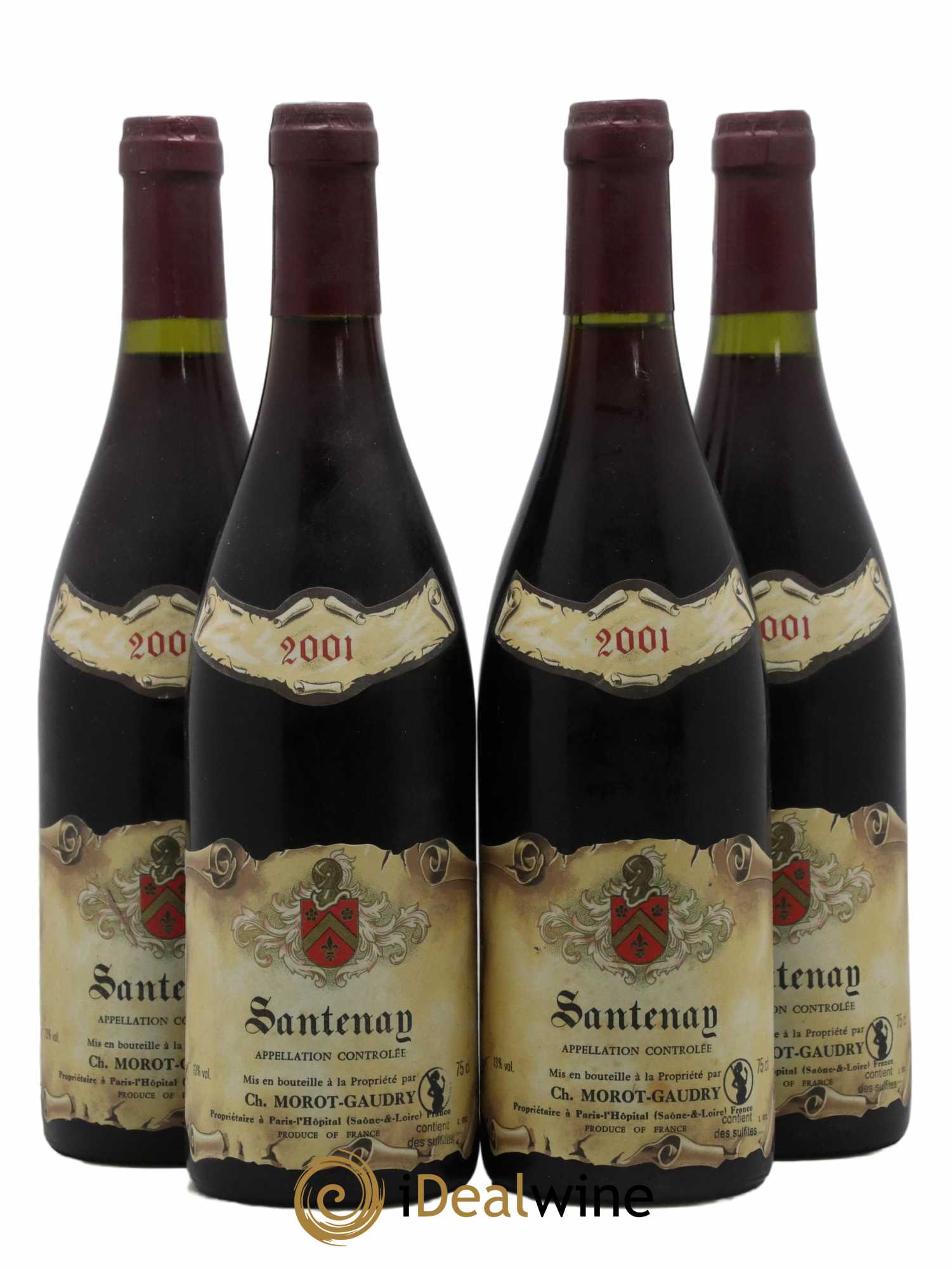 Santenay Morot Gaudry (sans prix de réserve) 2001 - Lot de 4 bouteilles - 0
