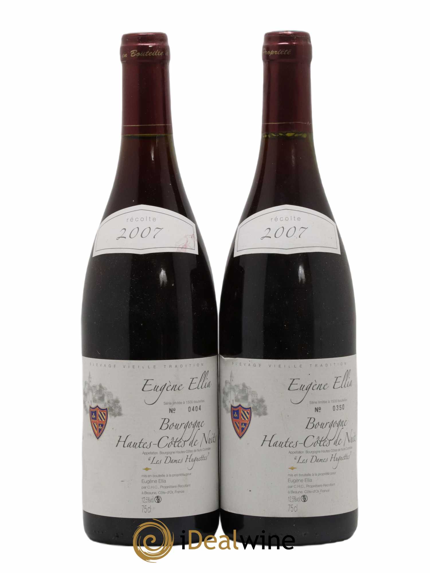 Hautes-Côtes de Nuits Dames Huguette Eugene Ellia (sans prix de réserve) 2007 - Lot de 2 bouteilles - 0
