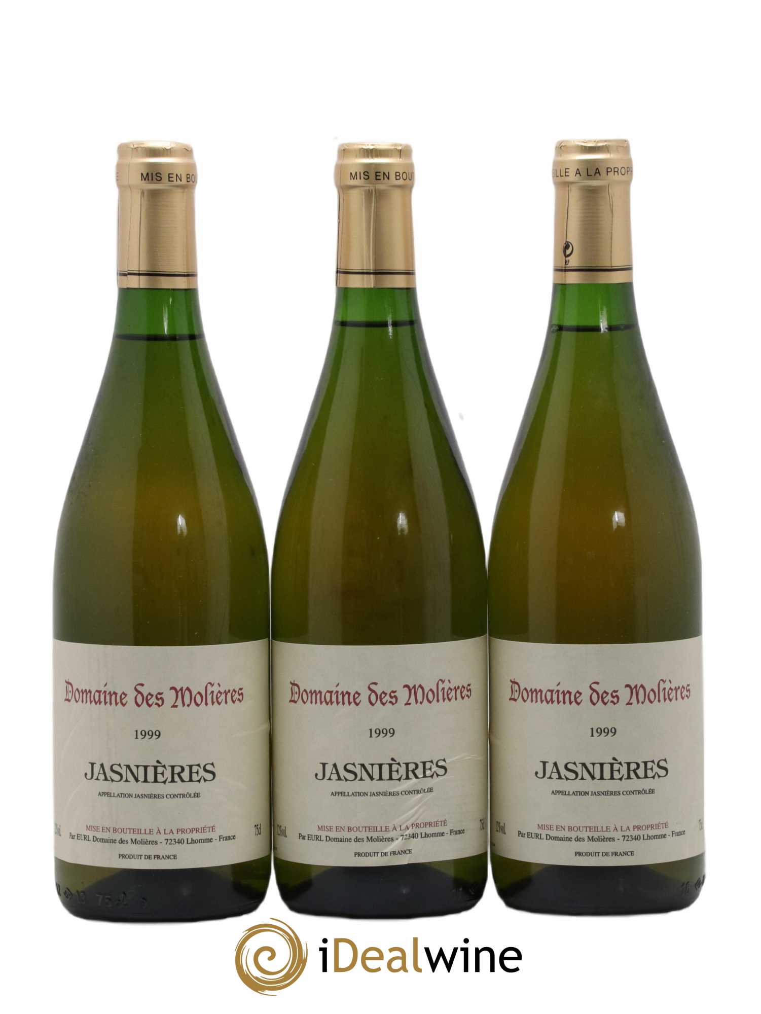 Jasnières Domaine des Molières (sans prix de réserve) 1999 - Lot de 3 bouteilles - 0