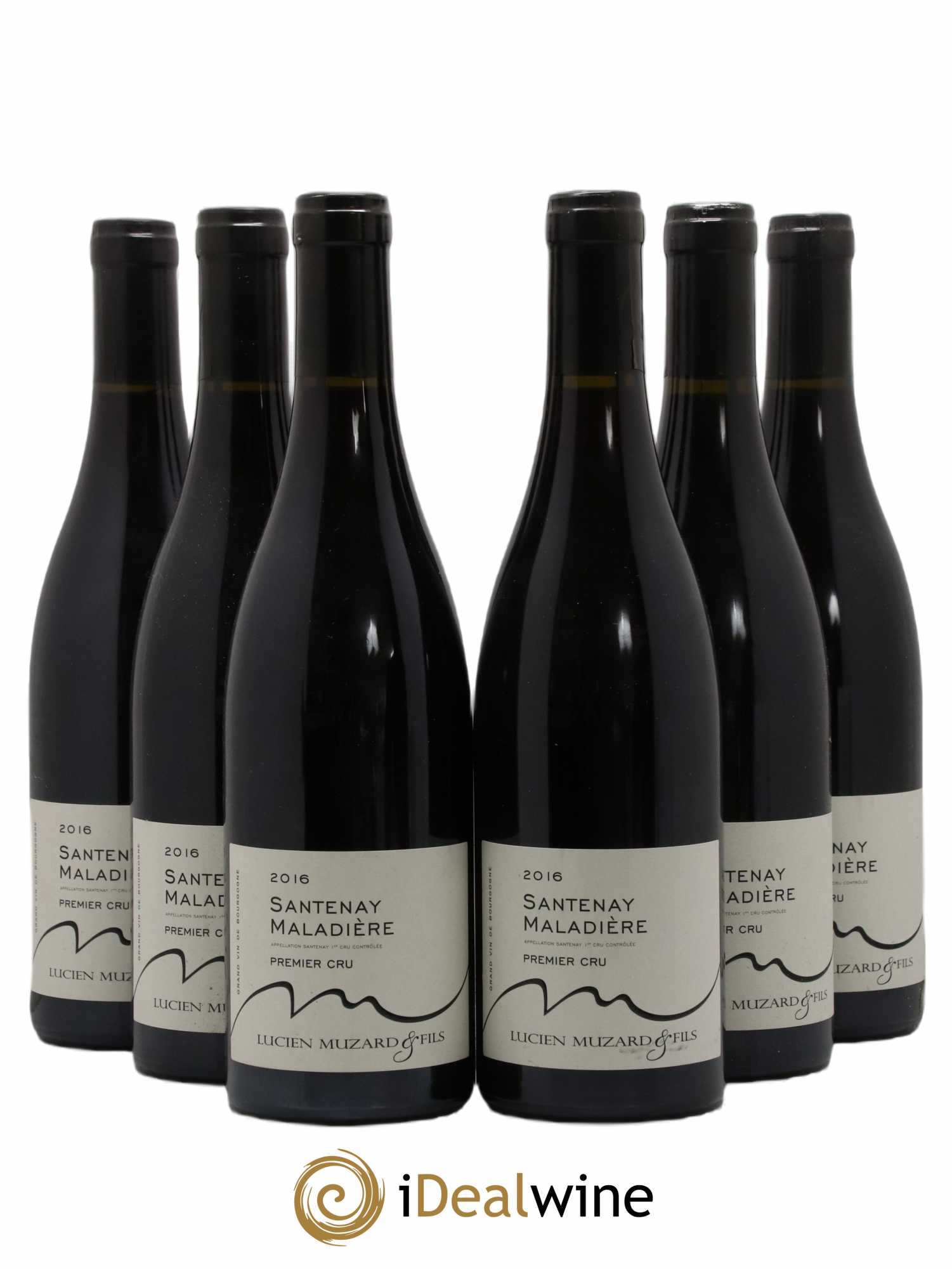 Santenay 1er Cru Maladière Lucien Muzard (sans prix de réserve) 2016 - Lot de 6 bouteilles - 0