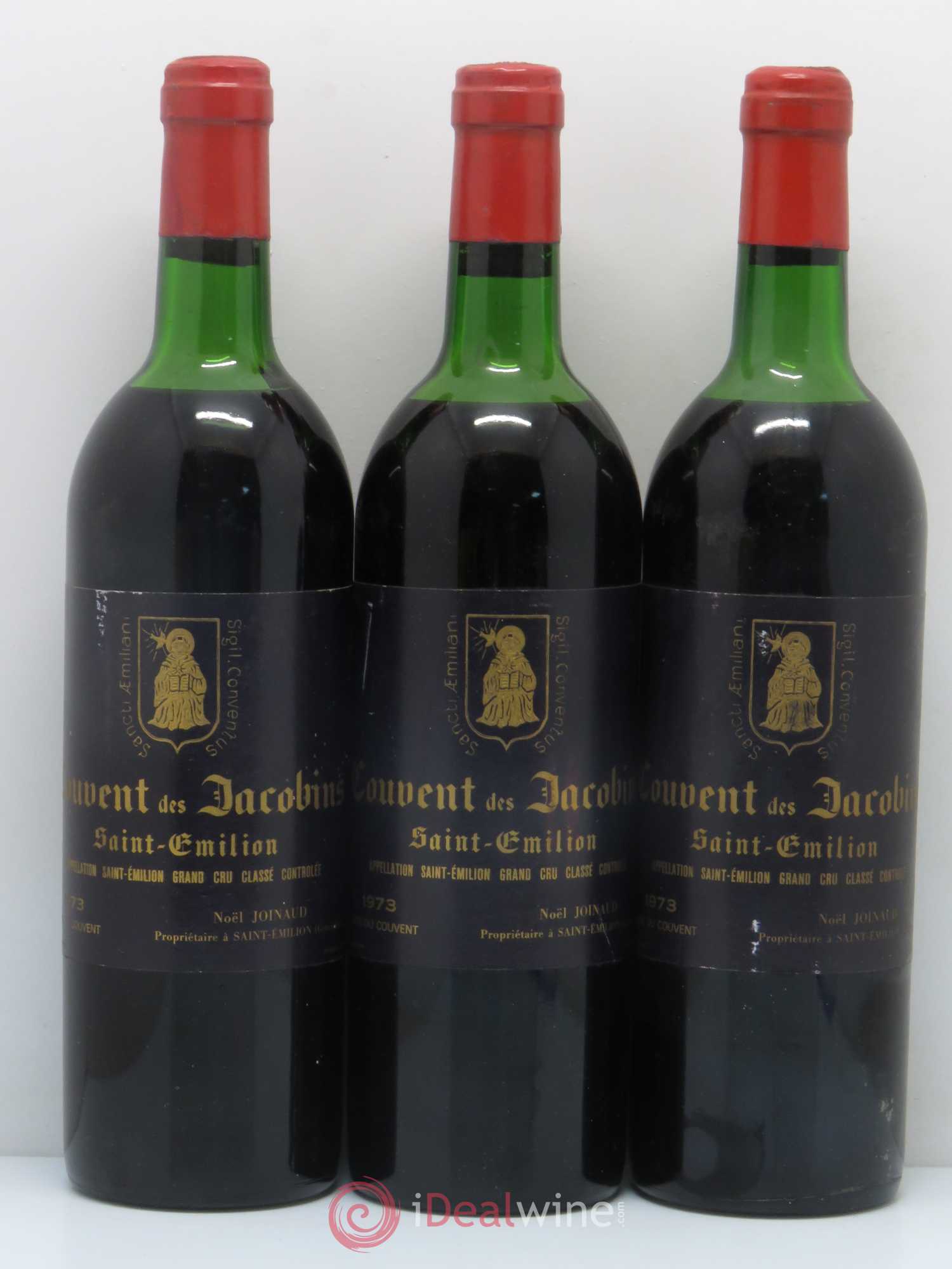Château Couvent des Jacobins Grand Cru Classé (senza prezzo di riserva) 1973 - Lotto di 3 bottiglie - 0