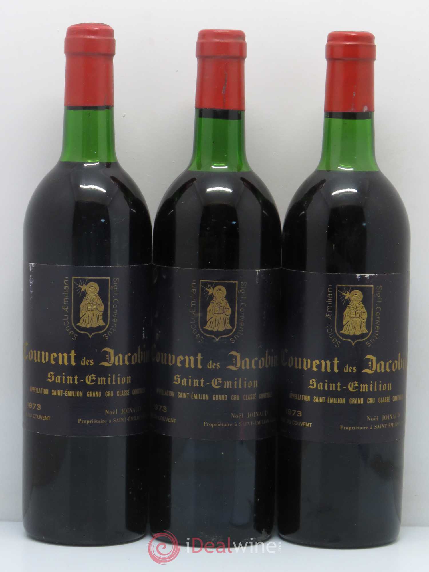 Château Couvent des Jacobins Grand Cru Classé (sans prix de réserve) 1973 - Lot de 3 bouteilles - 0