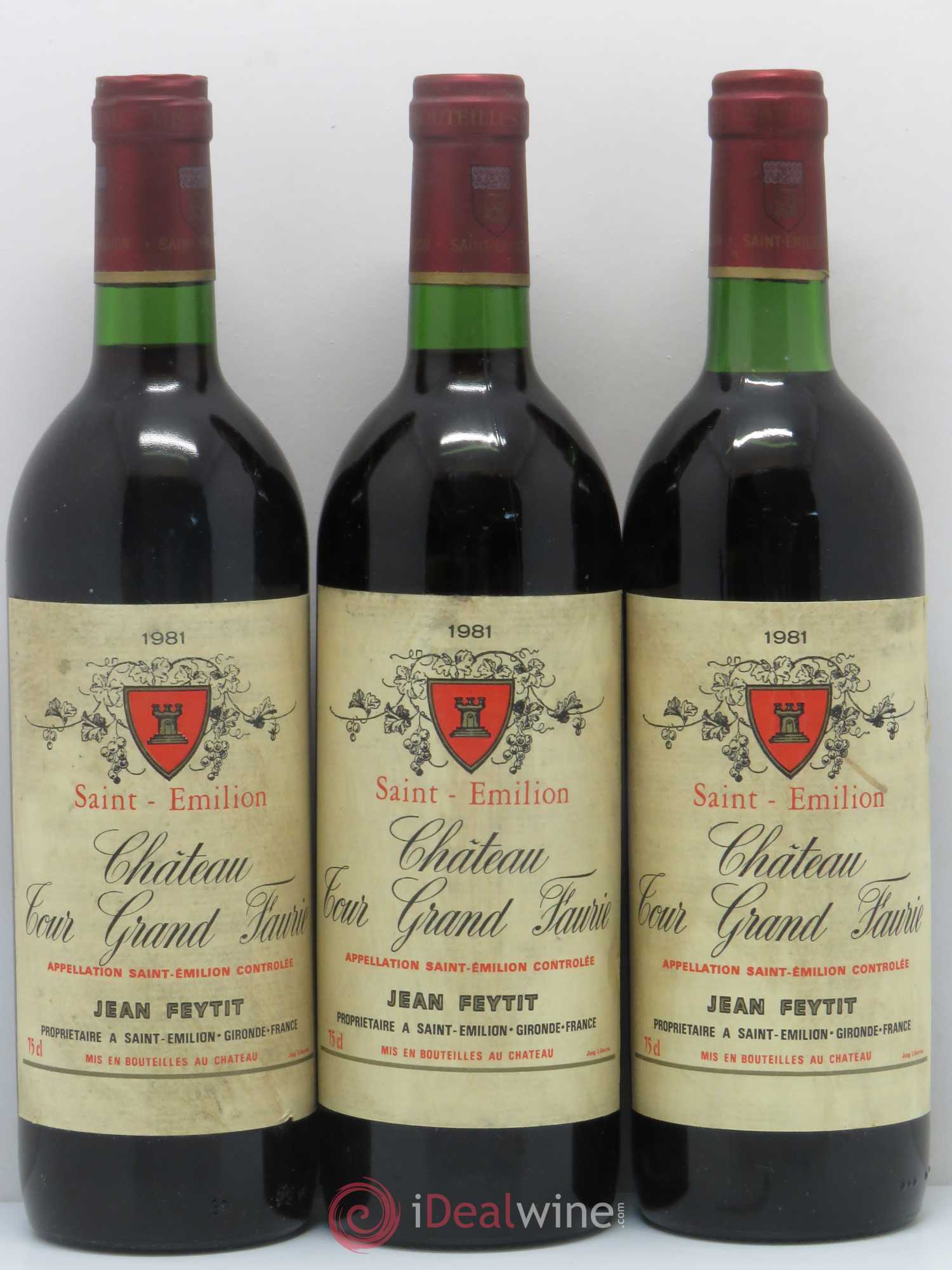 Saint-Émilion Château Tour Grand Faurie (sans prix de réserve) 1981 - Posten von 3 Flaschen - 0