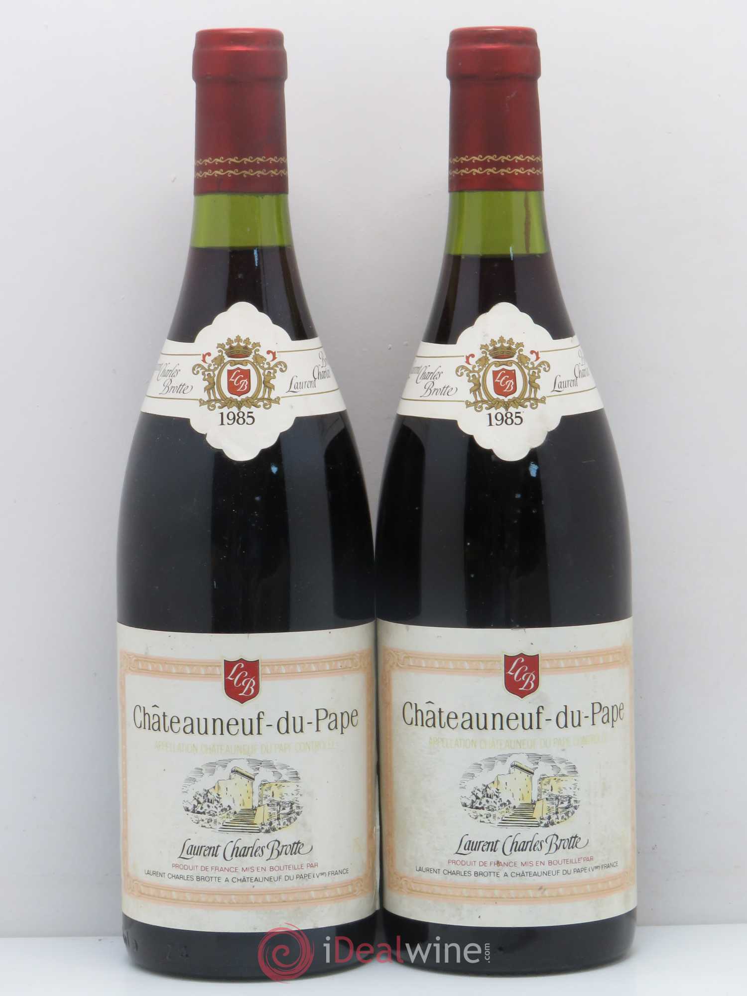 Châteauneuf-du-Pape Laurent Charles Brotte 1985 - Posten von 2 Flaschen - 0