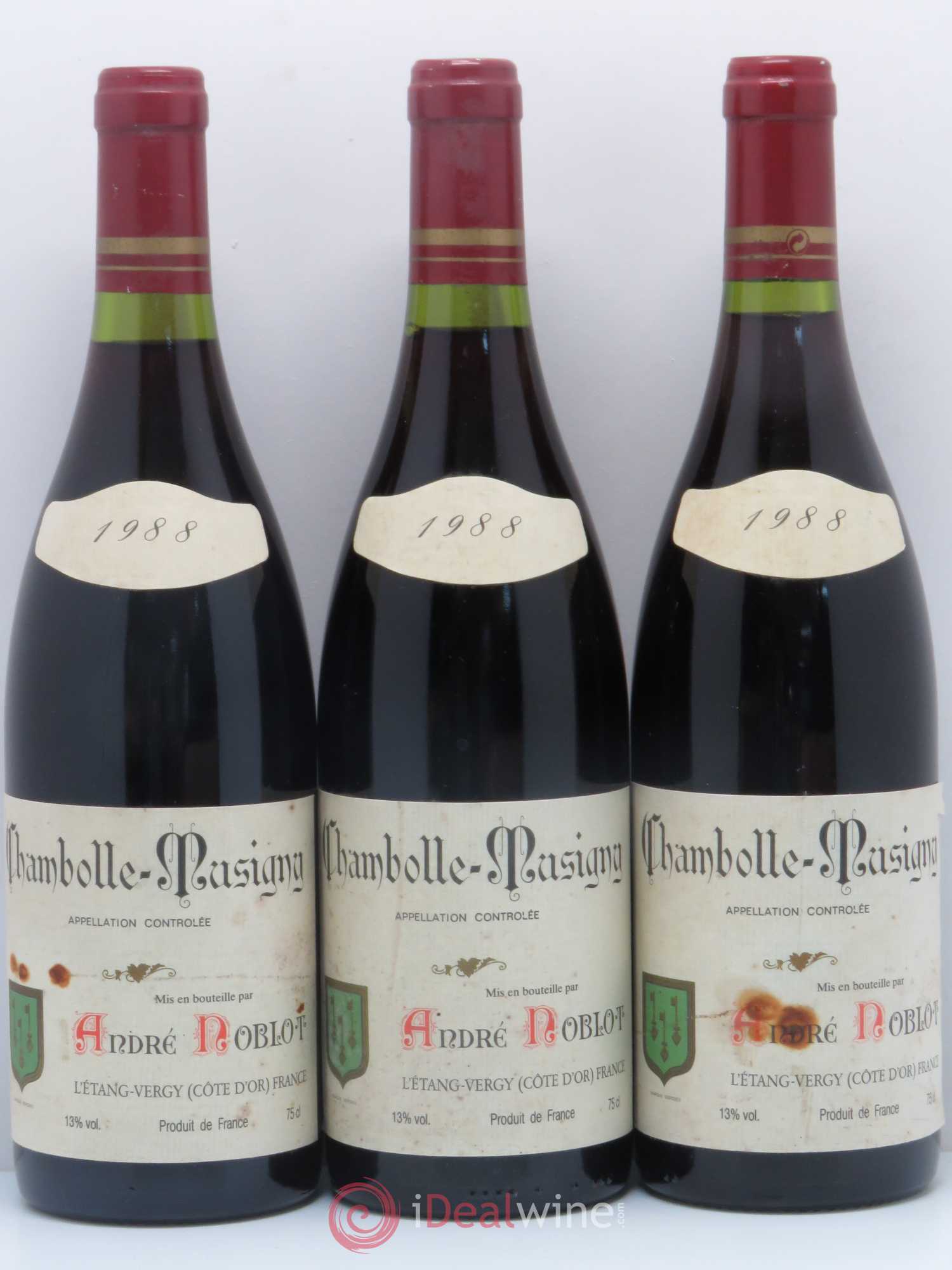 Chambolle-Musigny Domaine André Roblot 1988 - Posten von 3 Flaschen - 0