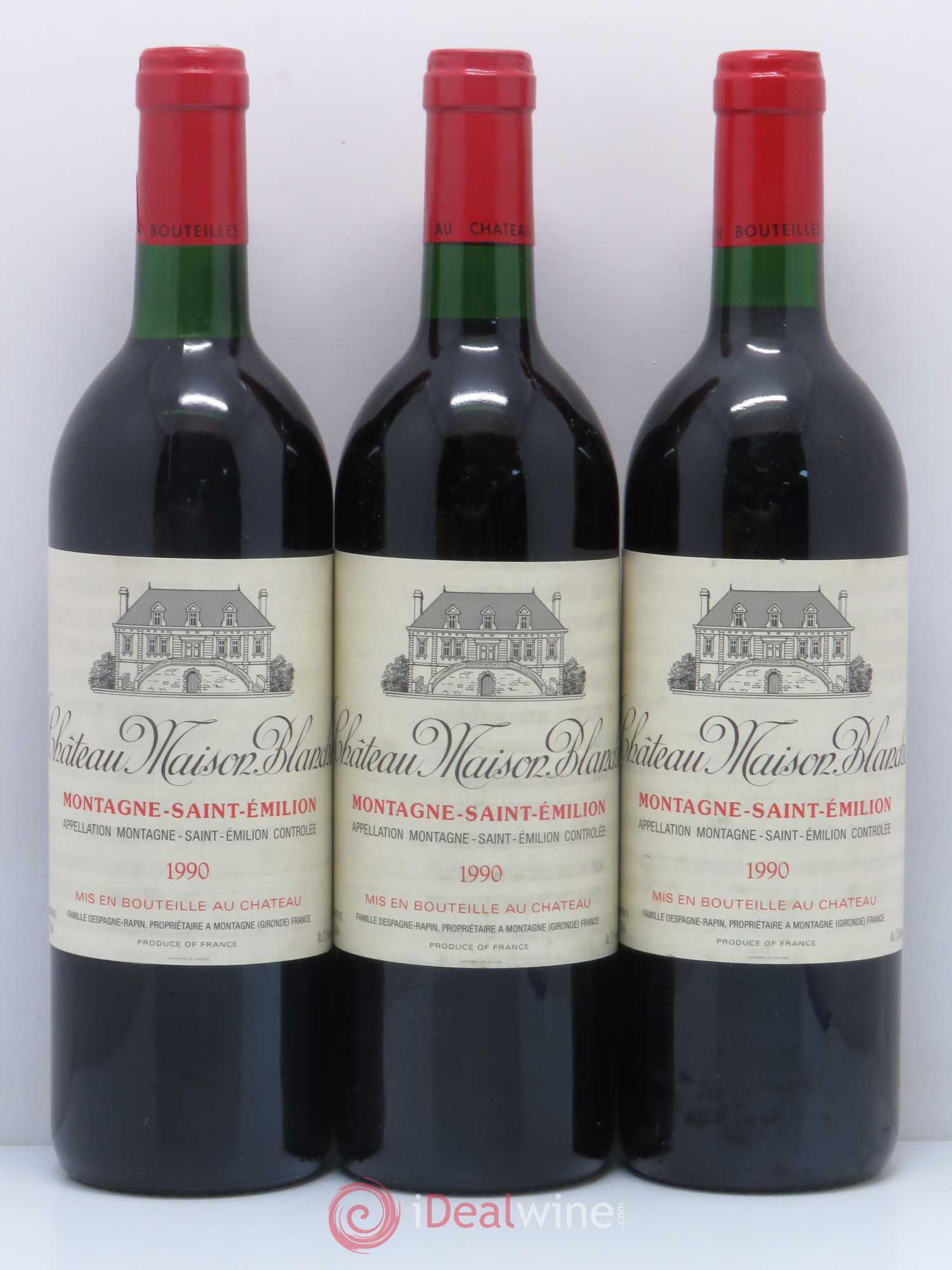 Montagne Saint-Émilion château Maison Blanche (sans prix de réserve) 1990 - Lot de 5 bouteilles - 2
