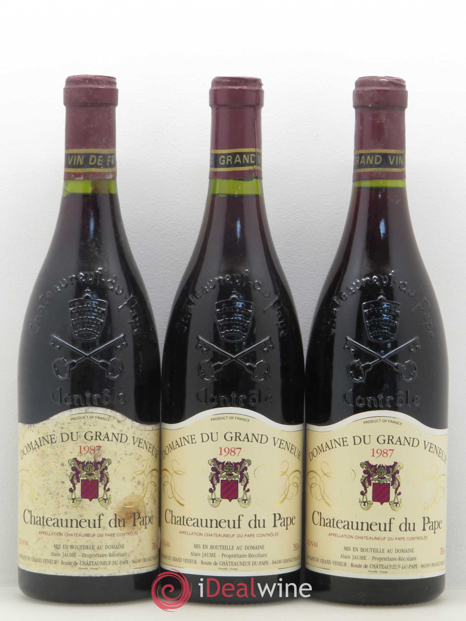 Châteauneuf-du-Pape Domaine du Grand Veneur 1987 - Posten von 3 Flaschen - 0