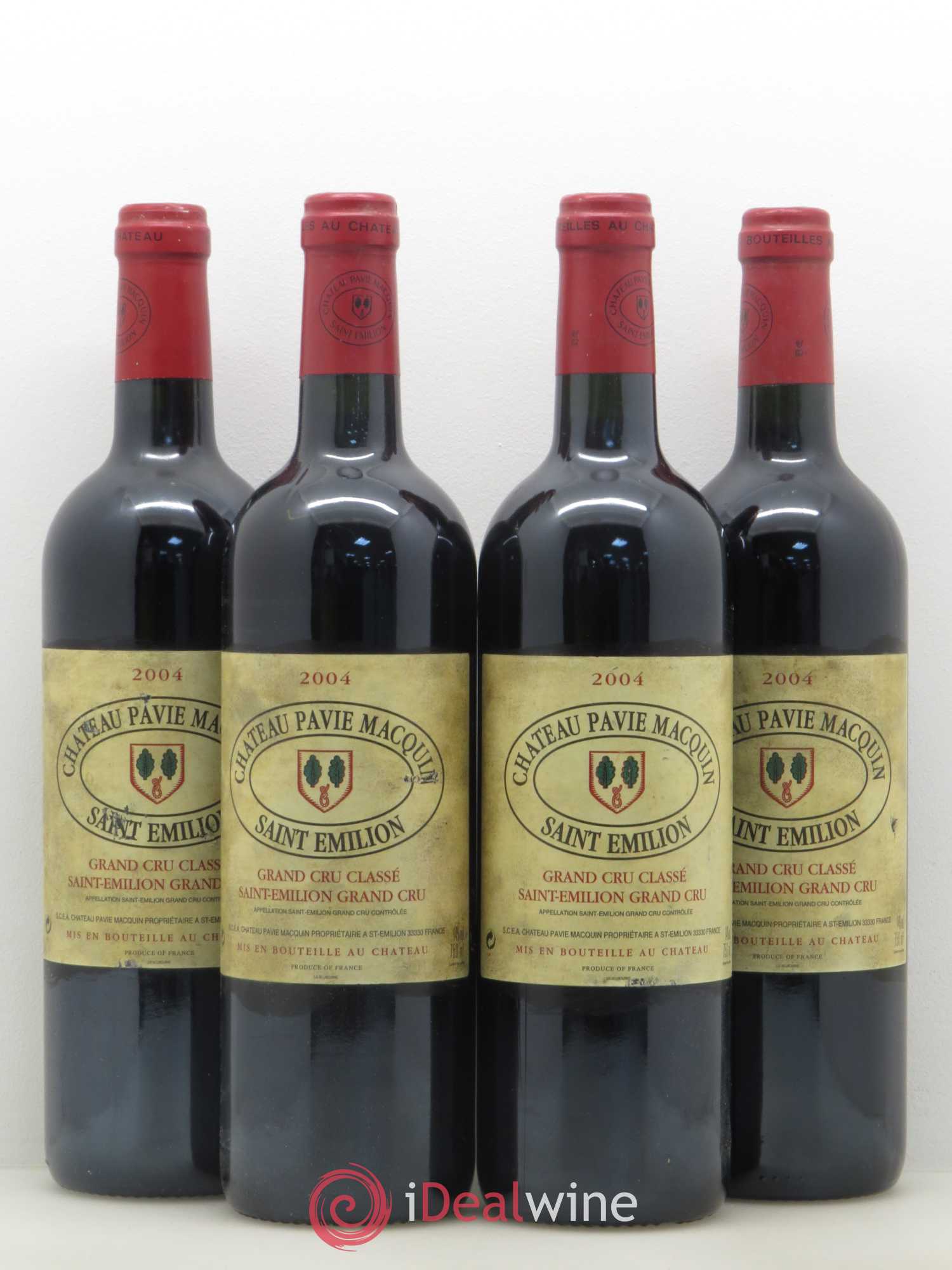 Château Pavie Macquin 1er Grand Cru Classé B 2004 - Lot de 4 bouteilles - 0