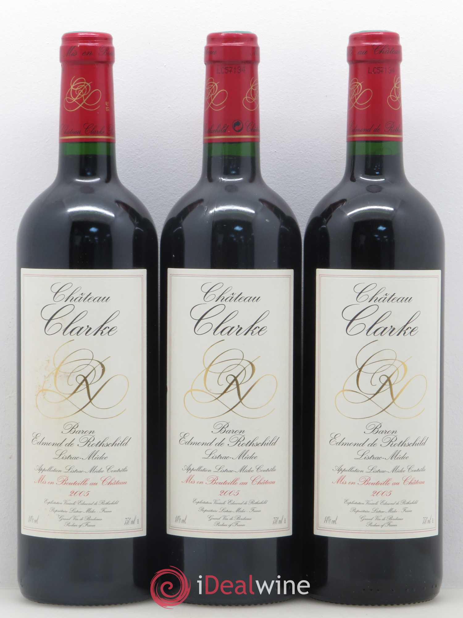 Château Clarke 2005 - Lot de 3 bouteilles - 0