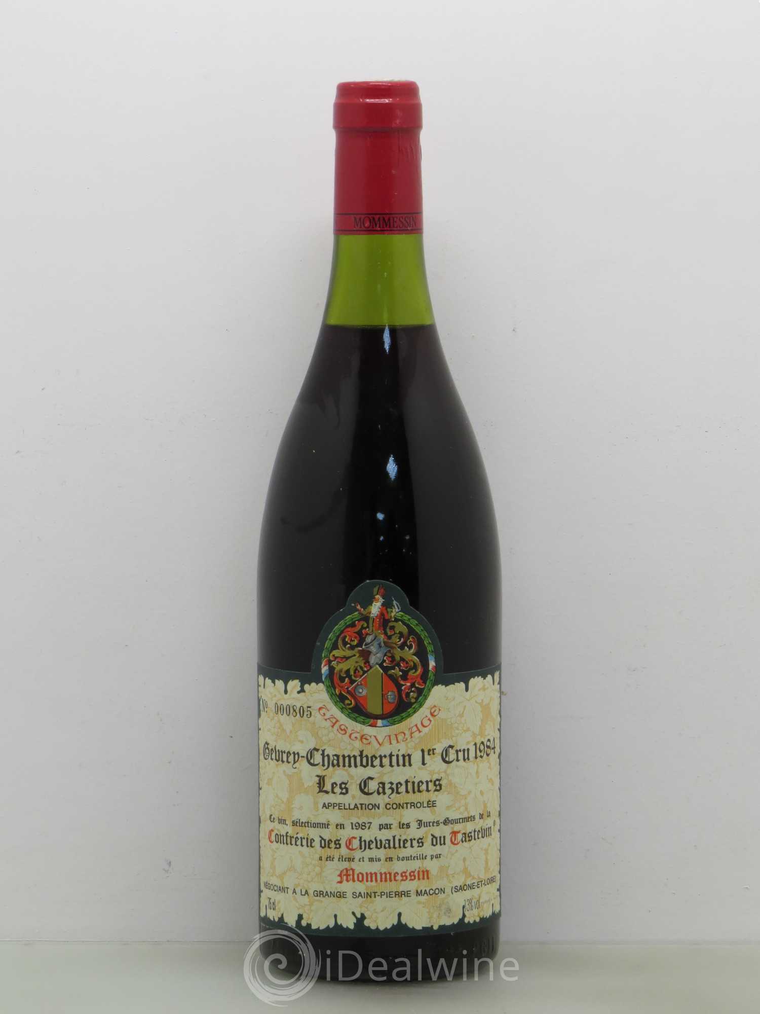 Gevrey-Chambertin 1er Cru Les Cazetiers Mommessin Tastevinage 1984 - Posten von 1 Flasche - 0