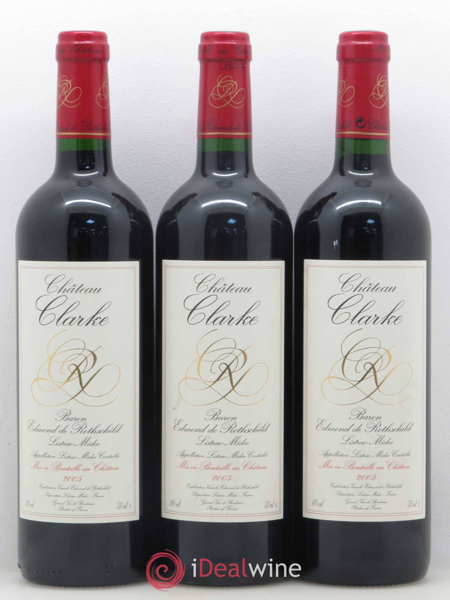 Château Clarke 2005 - Lot de 3 bouteilles - 0