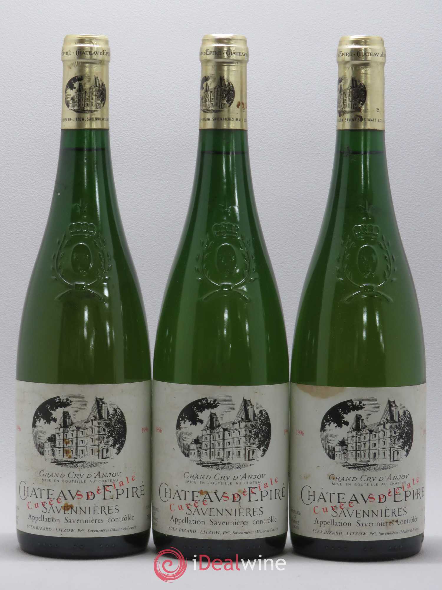 Savennières cuvée spéciale Château d'Epiré (sans prix de réserve) 1996 - Posten von 3 Flaschen - 0