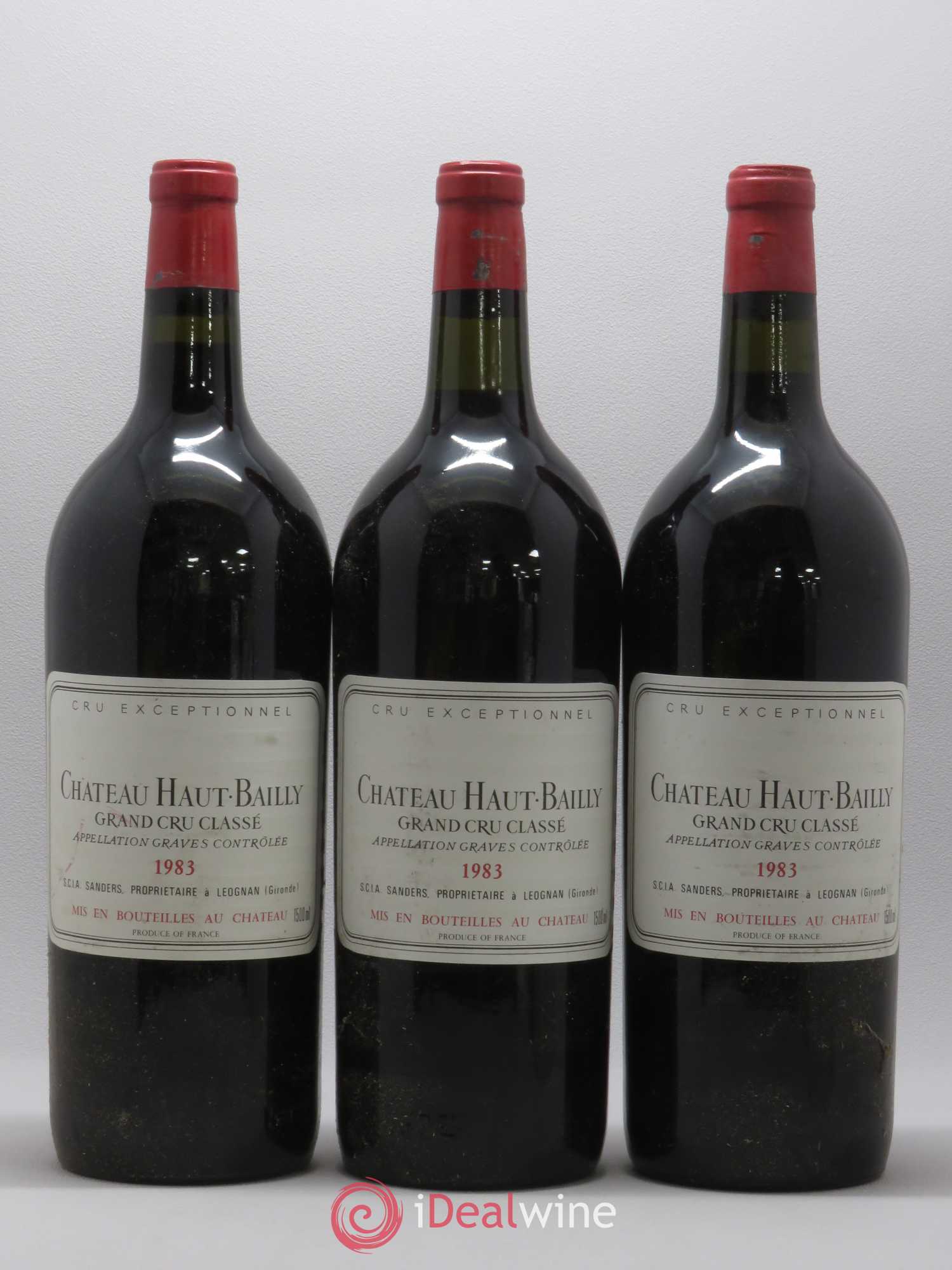Château Haut-Bailly Cru Classé de Graves 1983 - Lot de 3 magnums - 0