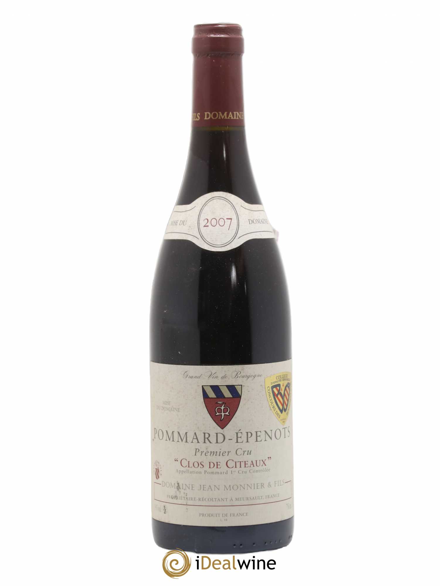 Pommard 1er Cru Epenots Clos De Citeaux Monnier 2007 - Posten von 1 Flasche - 0