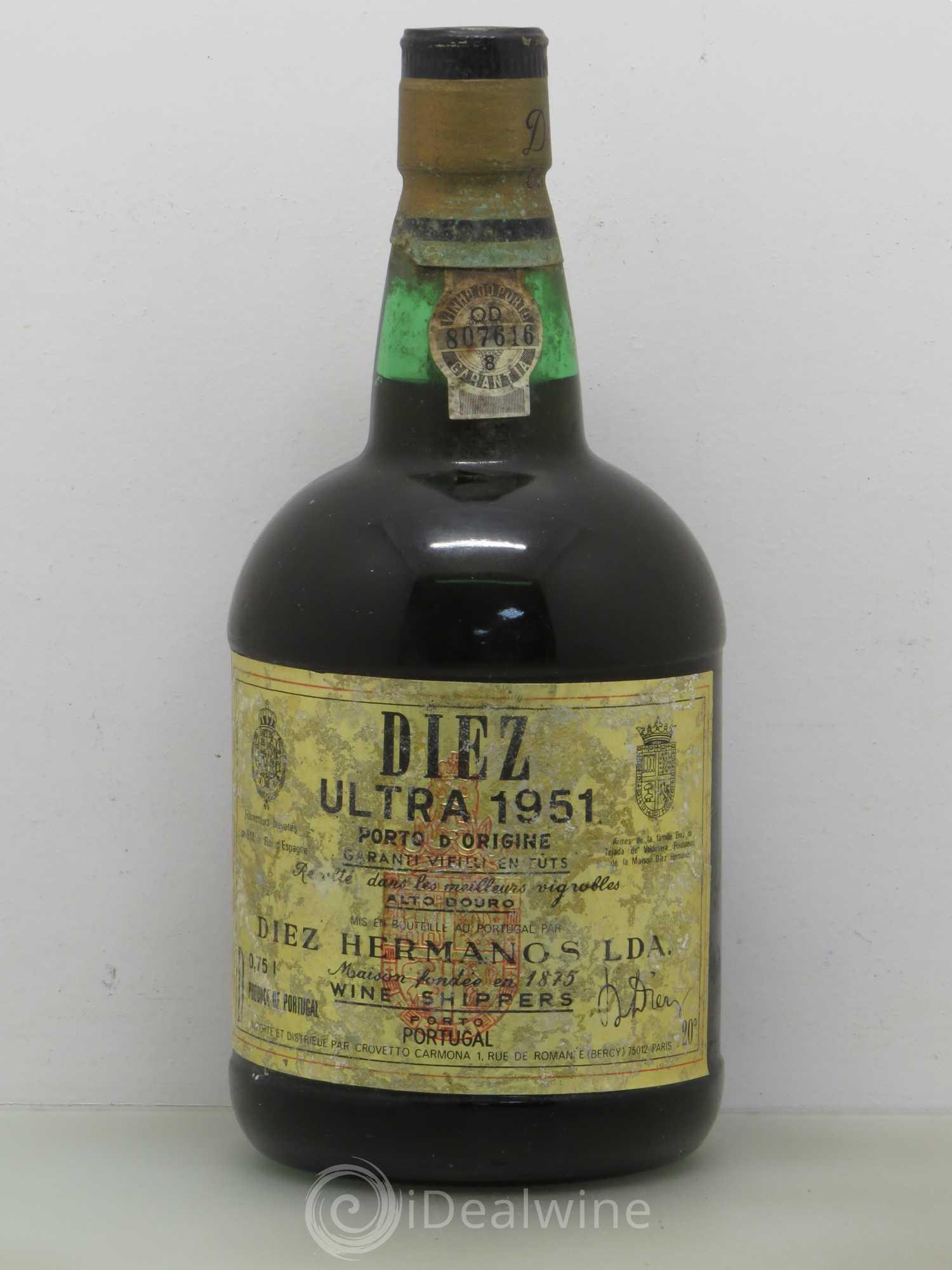 Porto Diez Ultra 1951 - Posten von 1 Flasche - 0
