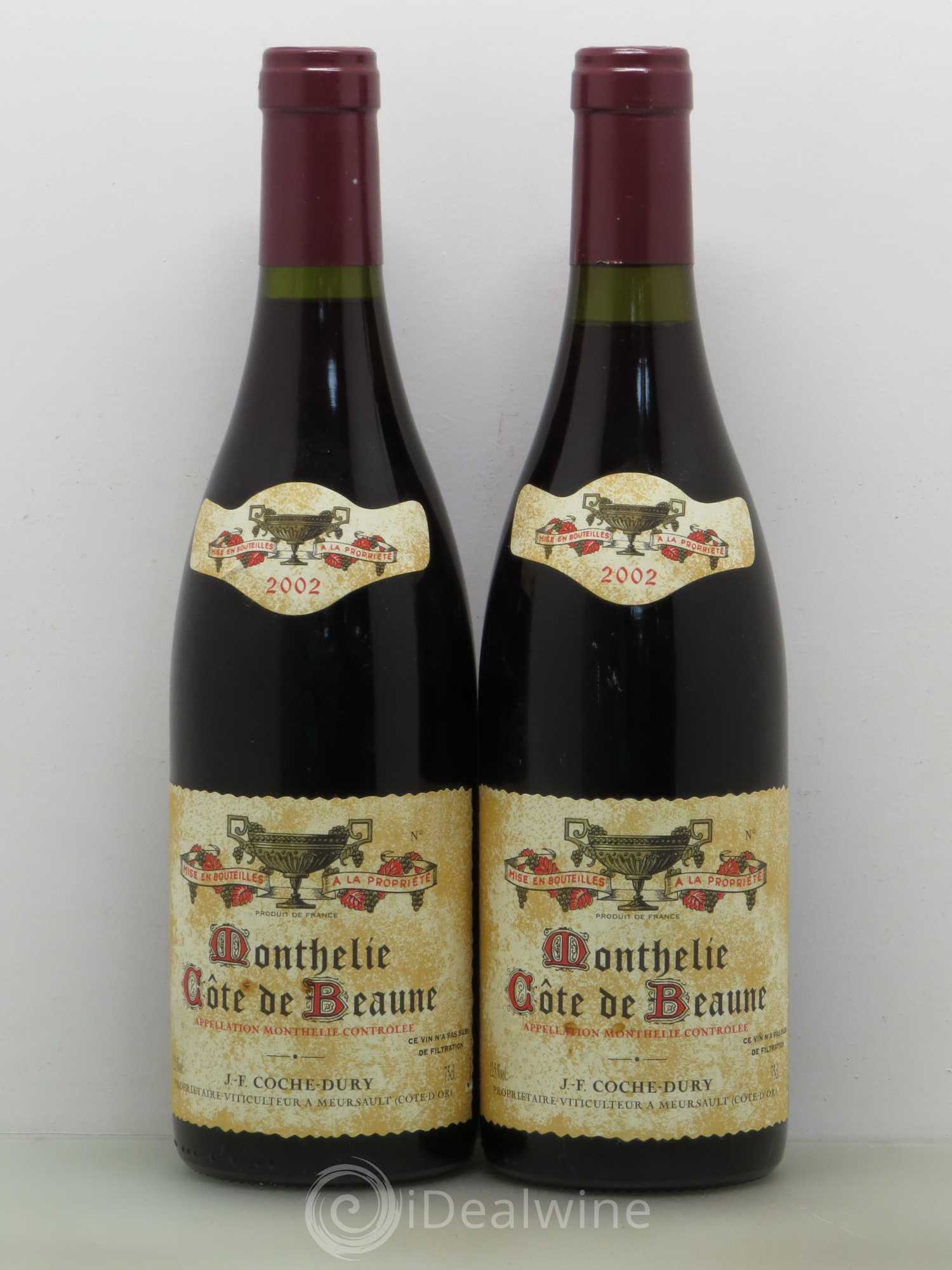 Monthélie Coche Dury (Domaine) 2002 - Lot de 2 bouteilles - 0