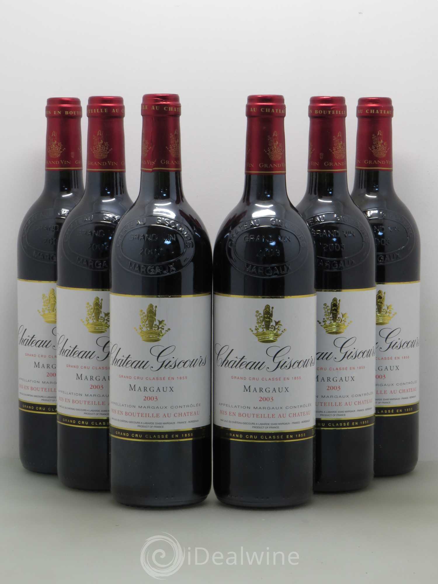 Château Giscours 3ème Grand Cru Classé 2003 - Lot de 6 bouteilles - 0
