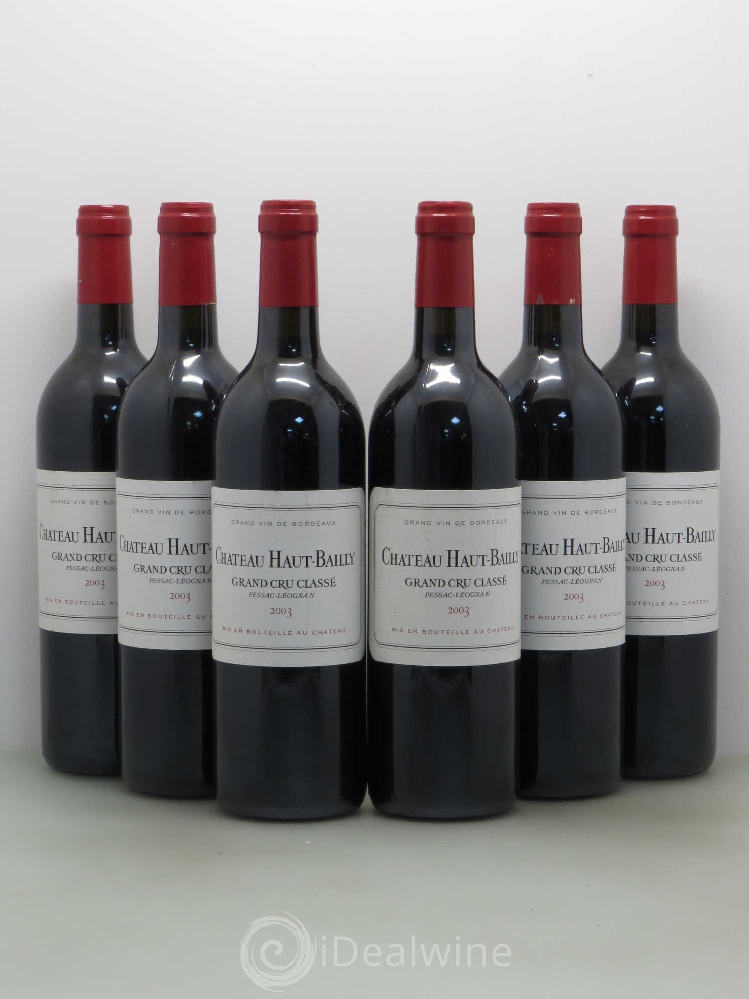 Château Haut-Bailly Cru Classé de Graves 2003 - Lot de 6 bouteilles - 0