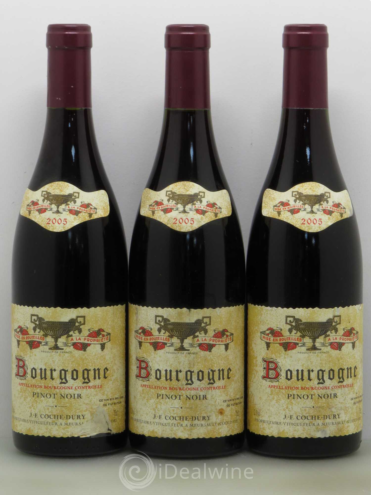 Bourgogne Coche Dury (Domaine) Pinot noir 2005 - Lot de 3 bouteilles - 0