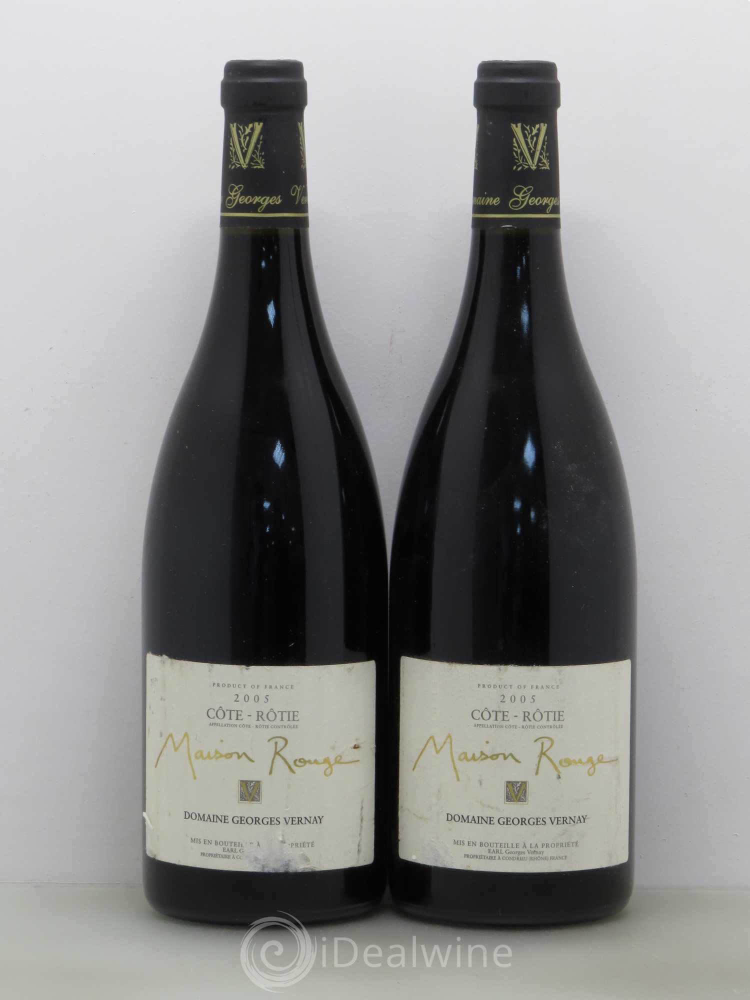 Côte-Rôtie Maison Rouge Georges Vernay 2005 - Lot de 2 bouteilles - 0
