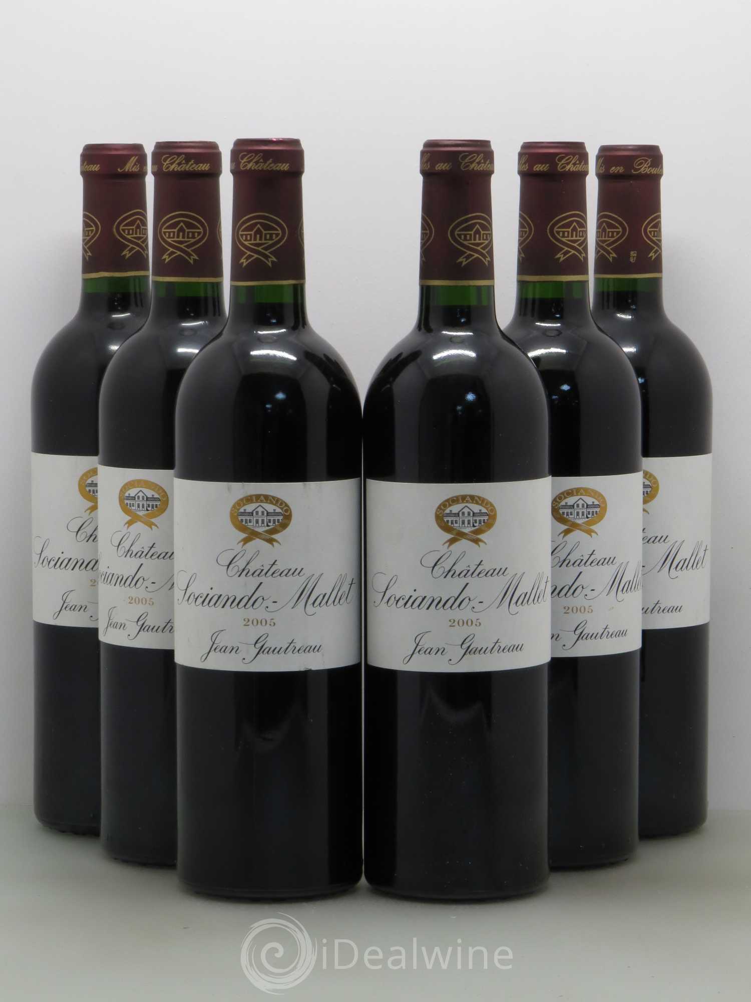 Château Sociando Mallet 2005 - Lot de 6 bouteilles - 0