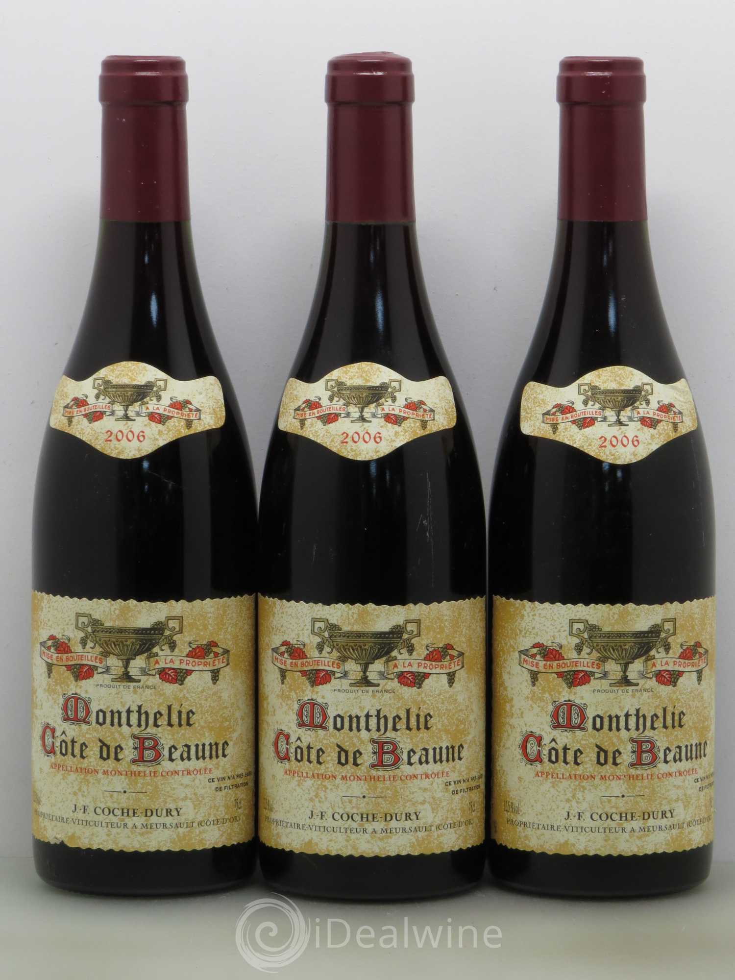 Monthélie Coche Dury (Domaine) 2006 - Lot de 3 bouteilles - 0