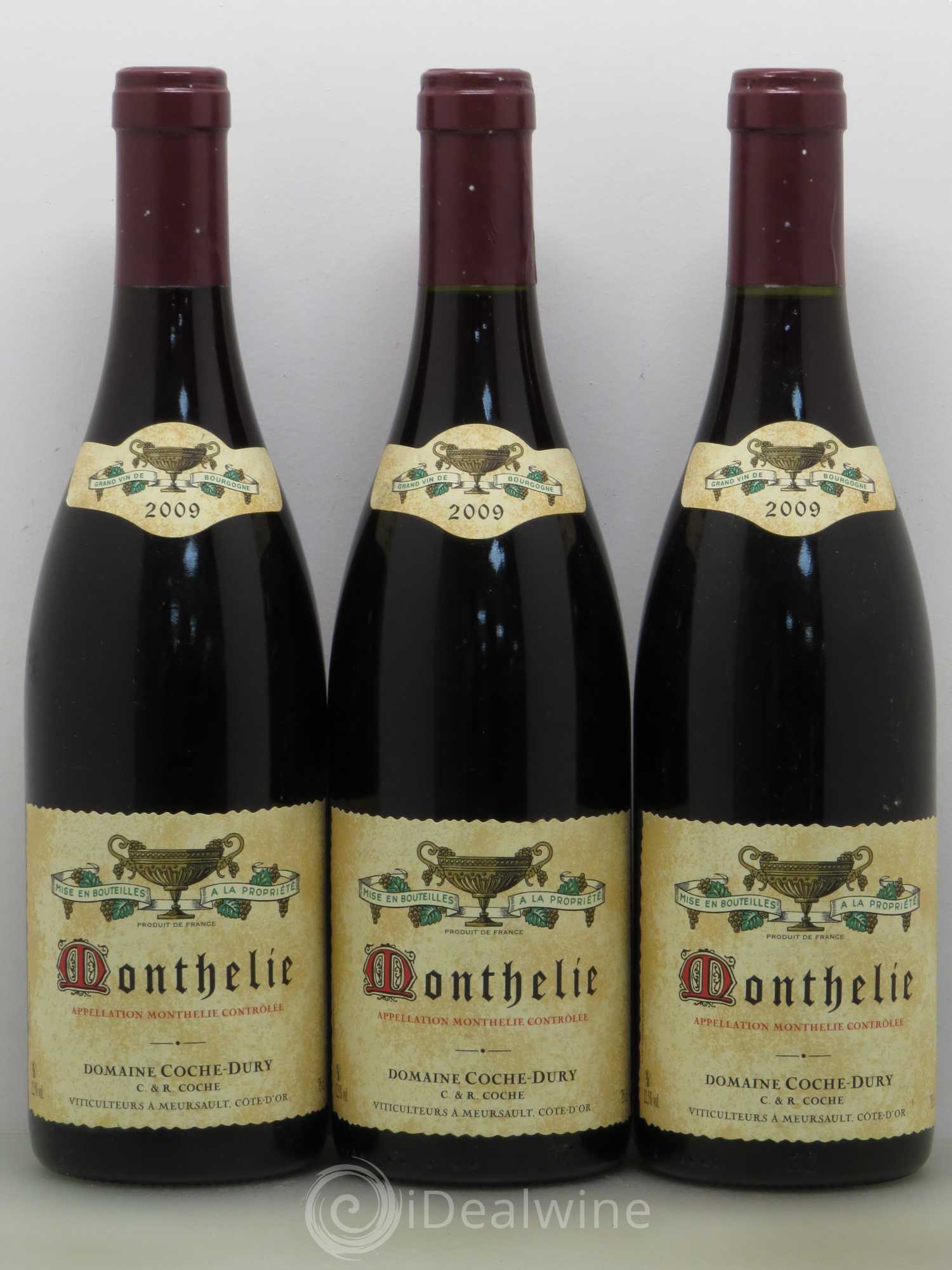 Monthélie Coche Dury (Domaine) 2009 - Lot de 3 bouteilles - 0