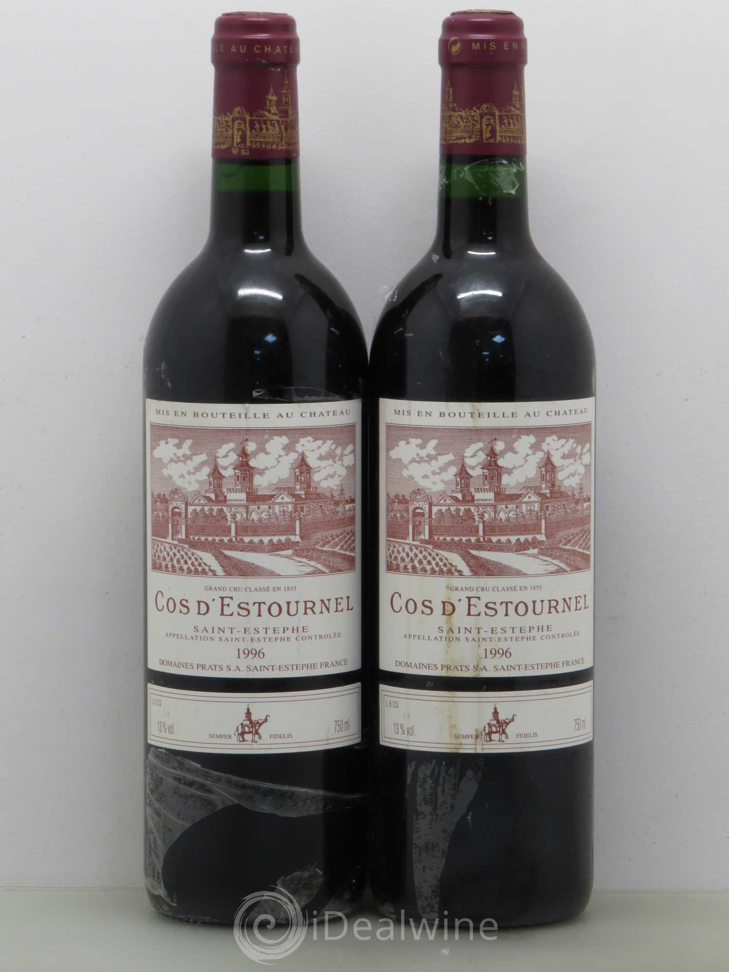 Cos d'Estournel 2ème Grand Cru Classé 1996 - Lot de 2 bouteilles - 0