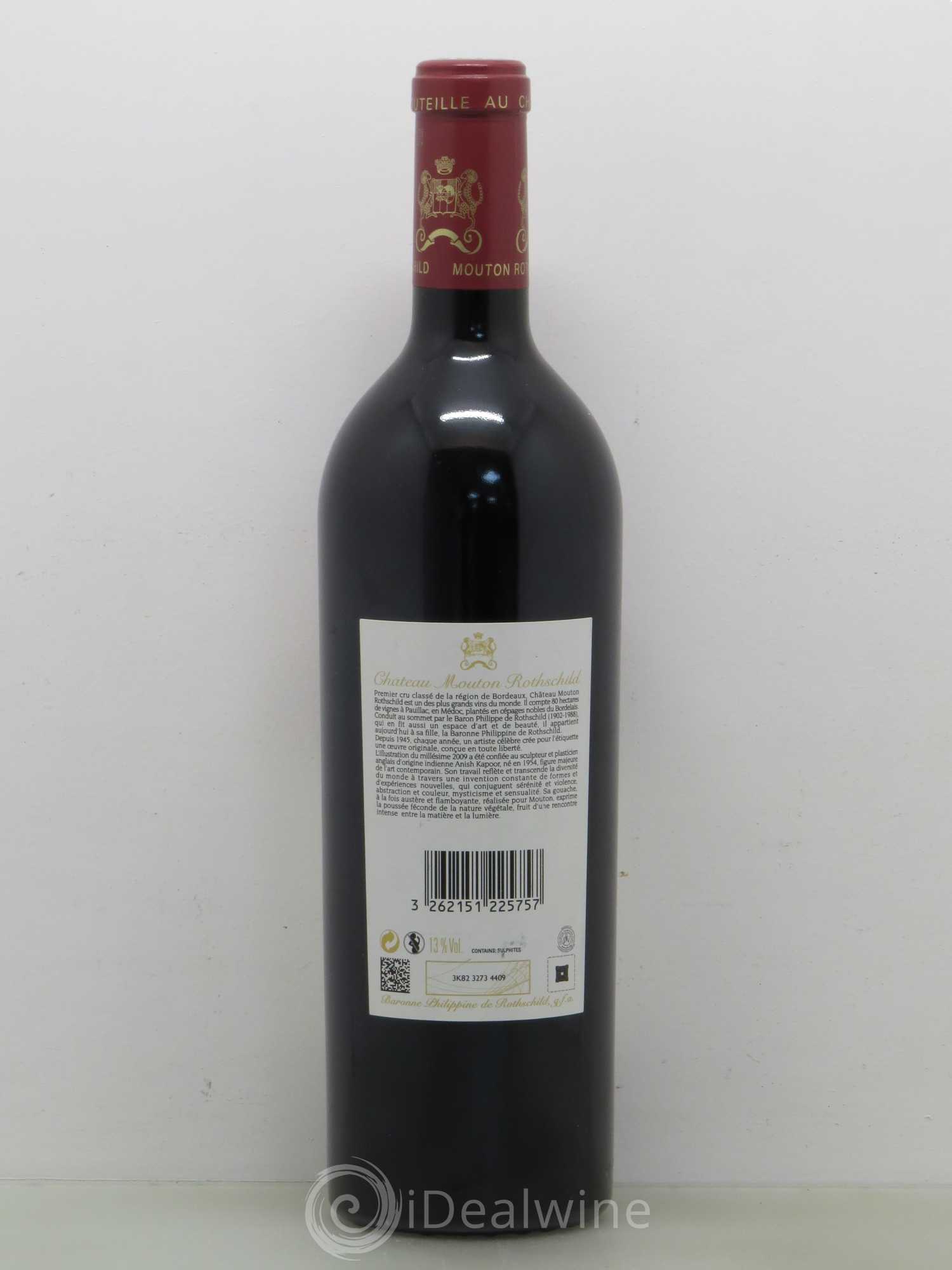 Château Mouton Rothschild 1er Grand Cru Classé 2009 - Lot de 1 bouteille - 1