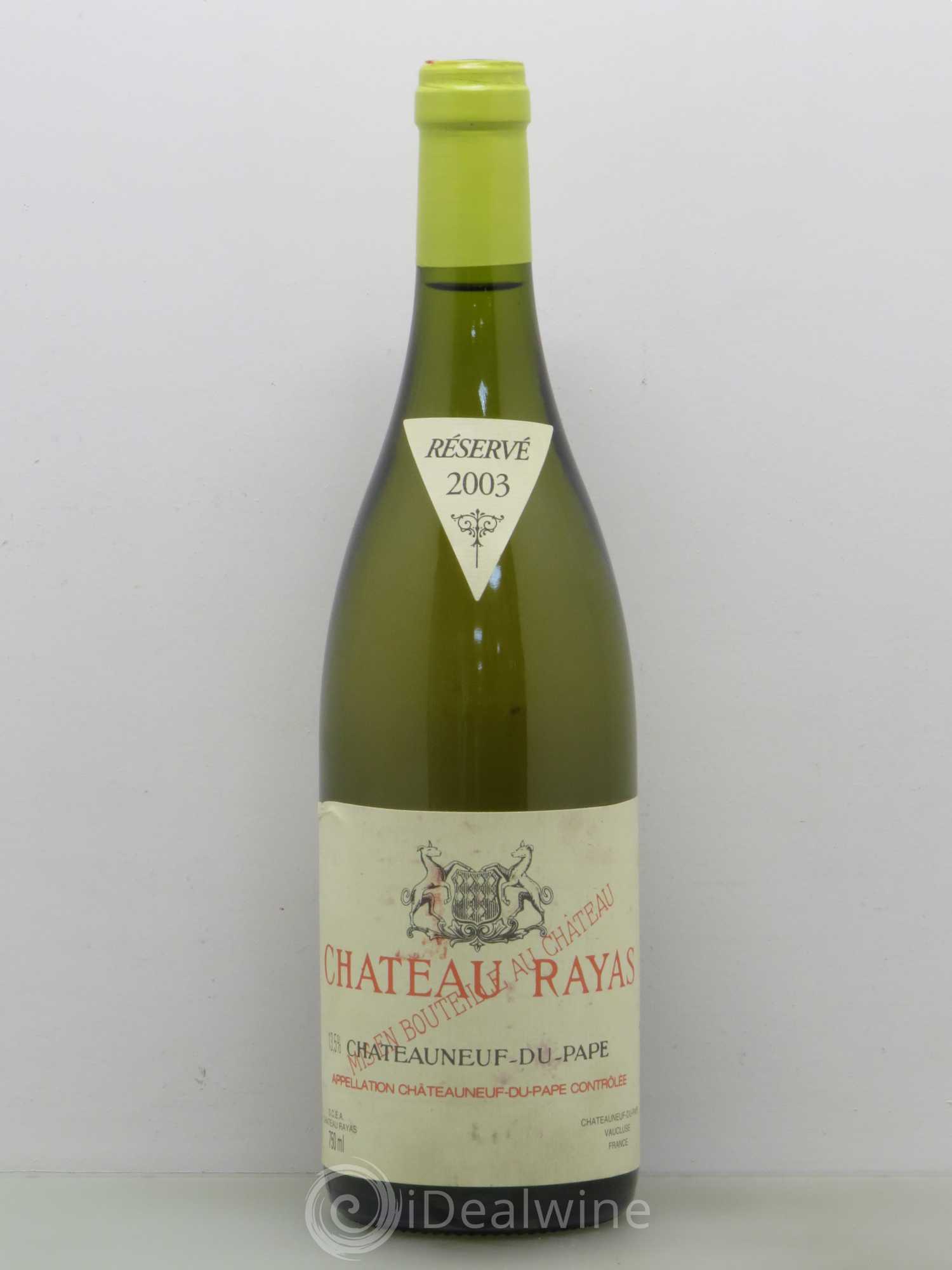 Châteauneuf-du-Pape Château Rayas Emmanuel Reynaud 2003 - Lot de 1 bouteille - 0