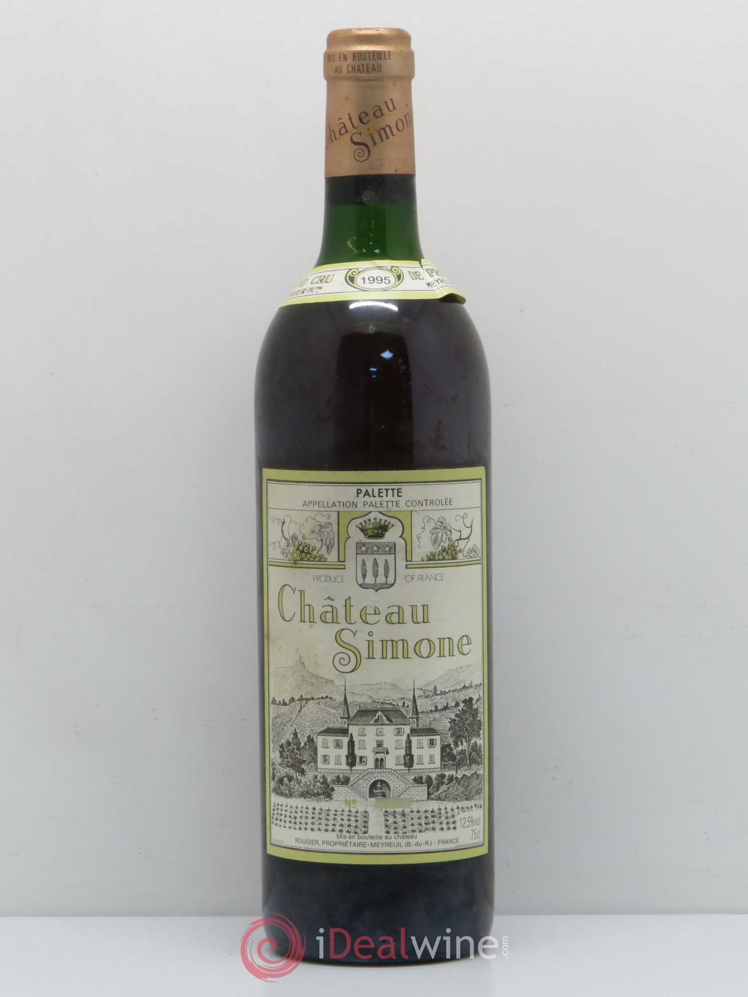 Palette Château Simone Famille Rougier 1995 - Lot de 1 bouteille - 0