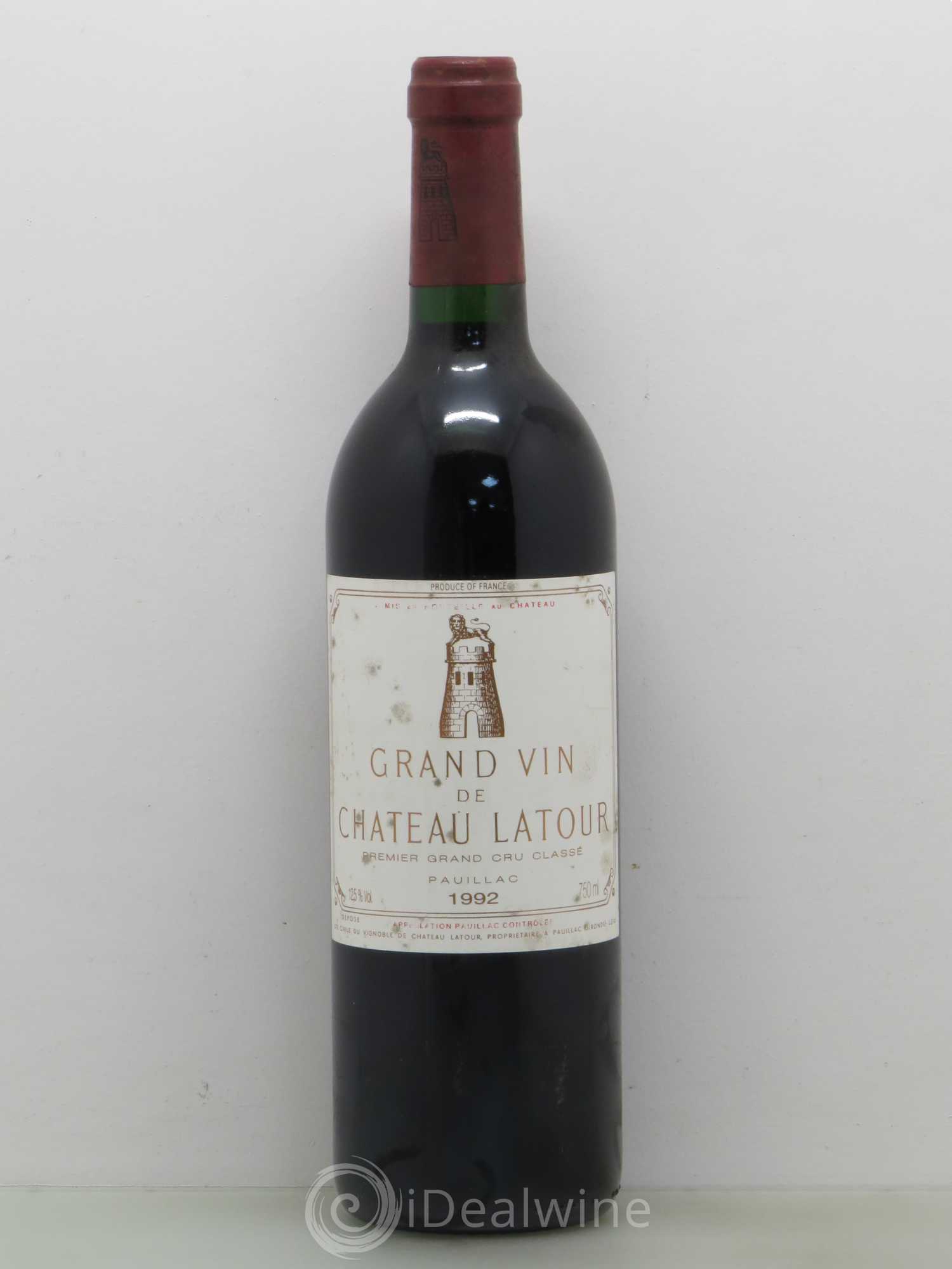Château Latour 1er Grand Cru Classé 1992 - Lot de 1 bouteille - 0