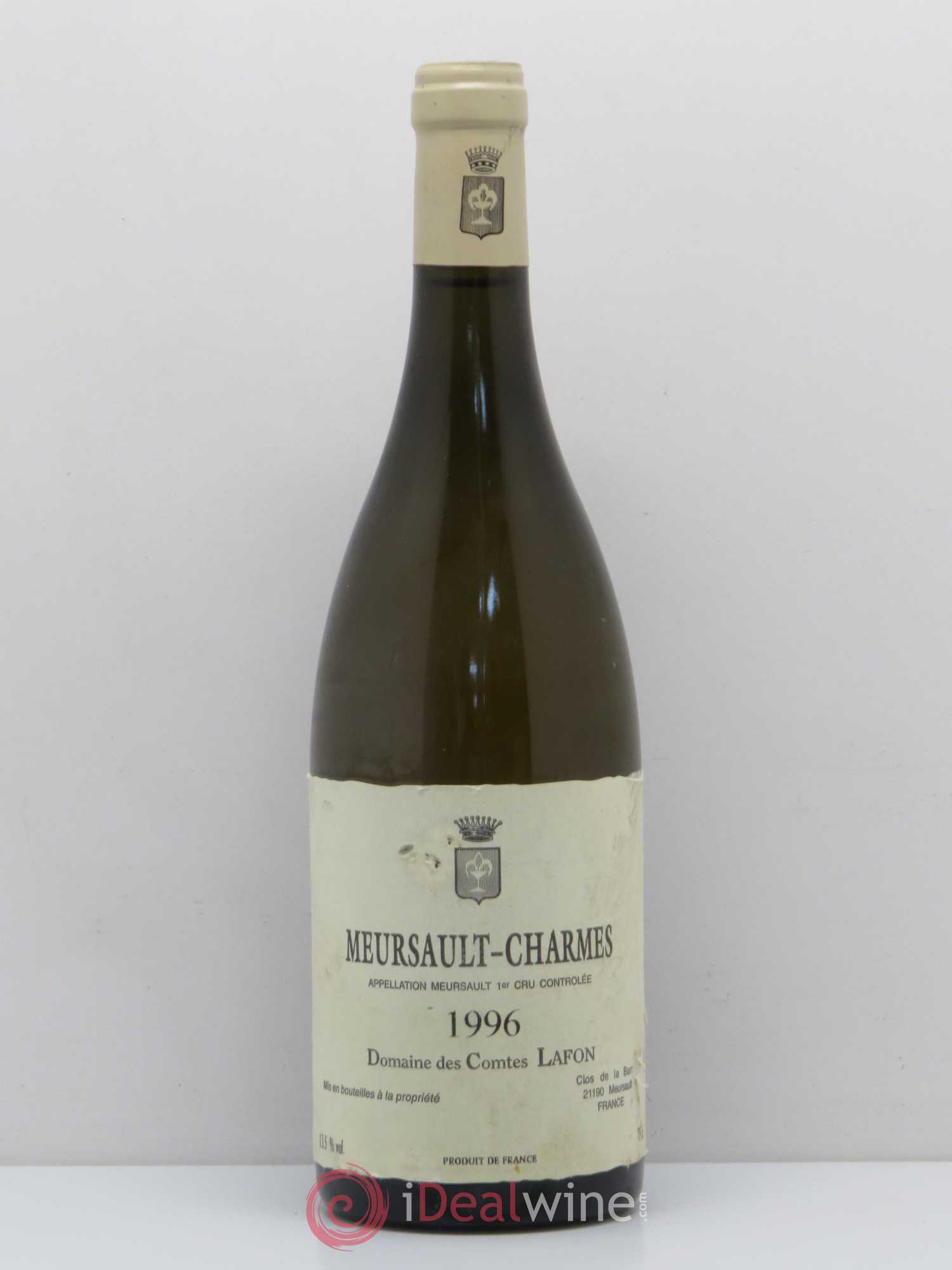 Meursault 1er Cru Charmes Comtes Lafon (Domaine des) 1996 - Lot de 1 bouteille - 0