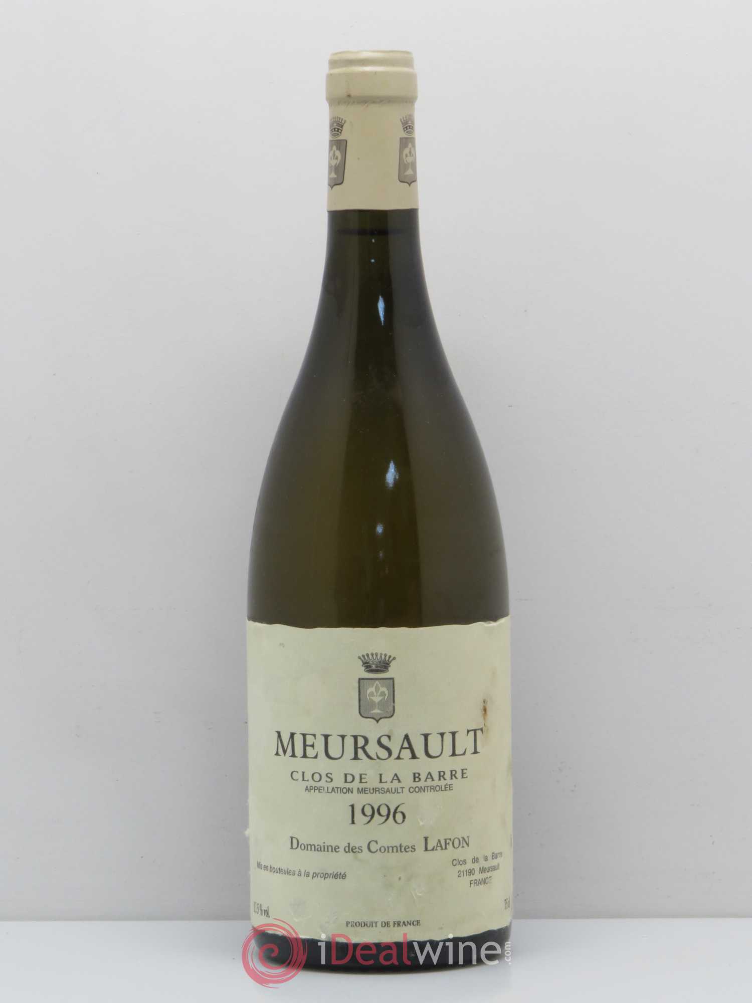 Meursault Clos de la Barre Comtes Lafon (Domaine des) 1996 - Lot de 1 bouteille - 0