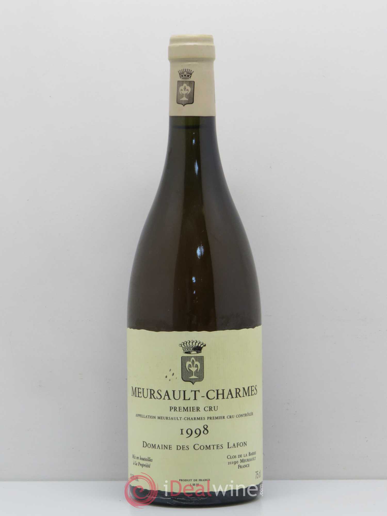Meursault 1er Cru Charmes Comtes Lafon (Domaine des) 1998 - Lot de 1 bouteille - 0