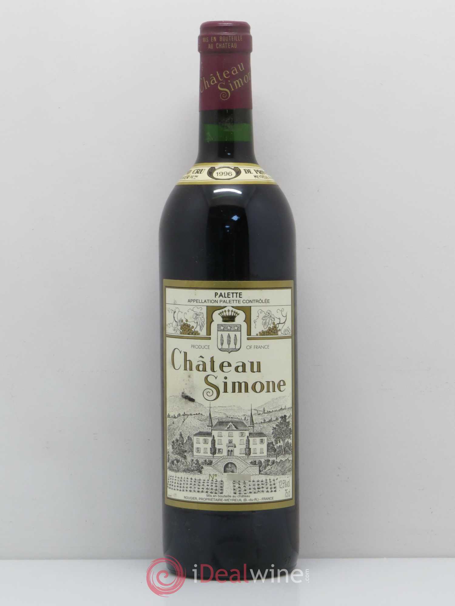 Palette Château Simone Famille Rougier 1996 - Lot de 1 bouteille - 0