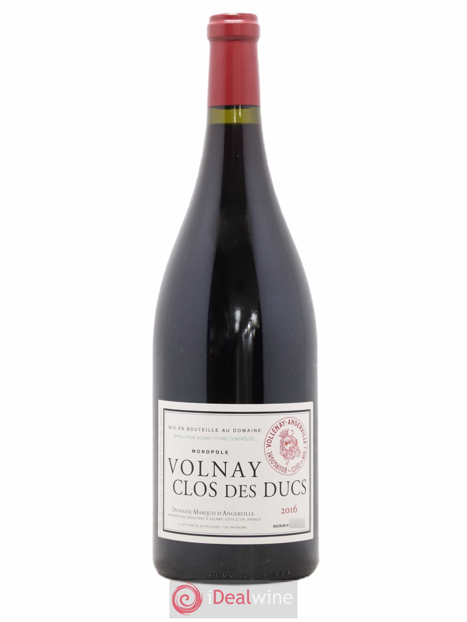 Volnay 1er Cru Clos des Ducs Marquis d'Angerville (Domaine) 2016 - Lot de 1 magnum - 0
