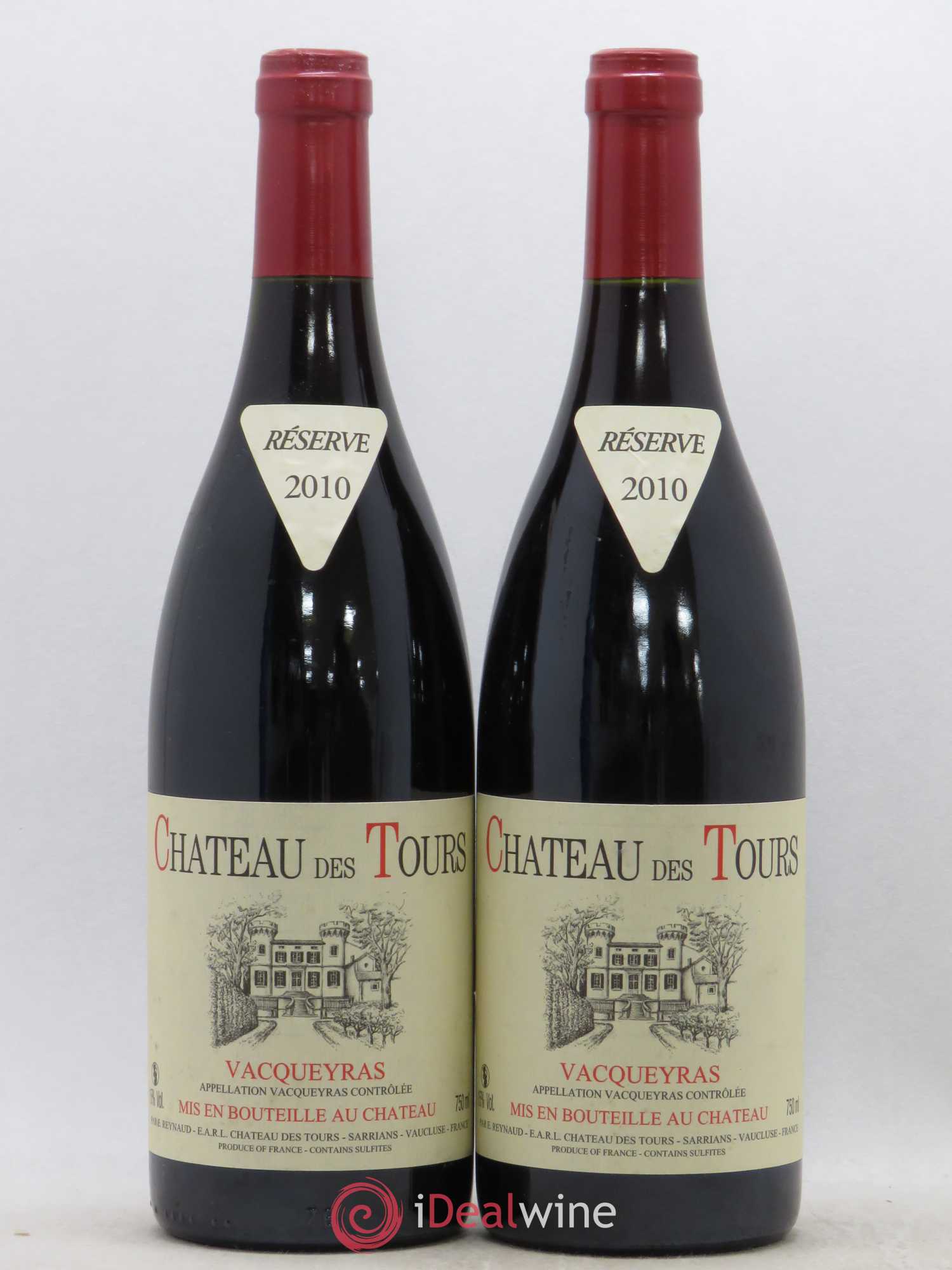 Vacqueyras Château des Tours Emmanuel Reynaud 2010 - Lot de 2 bouteilles - 0