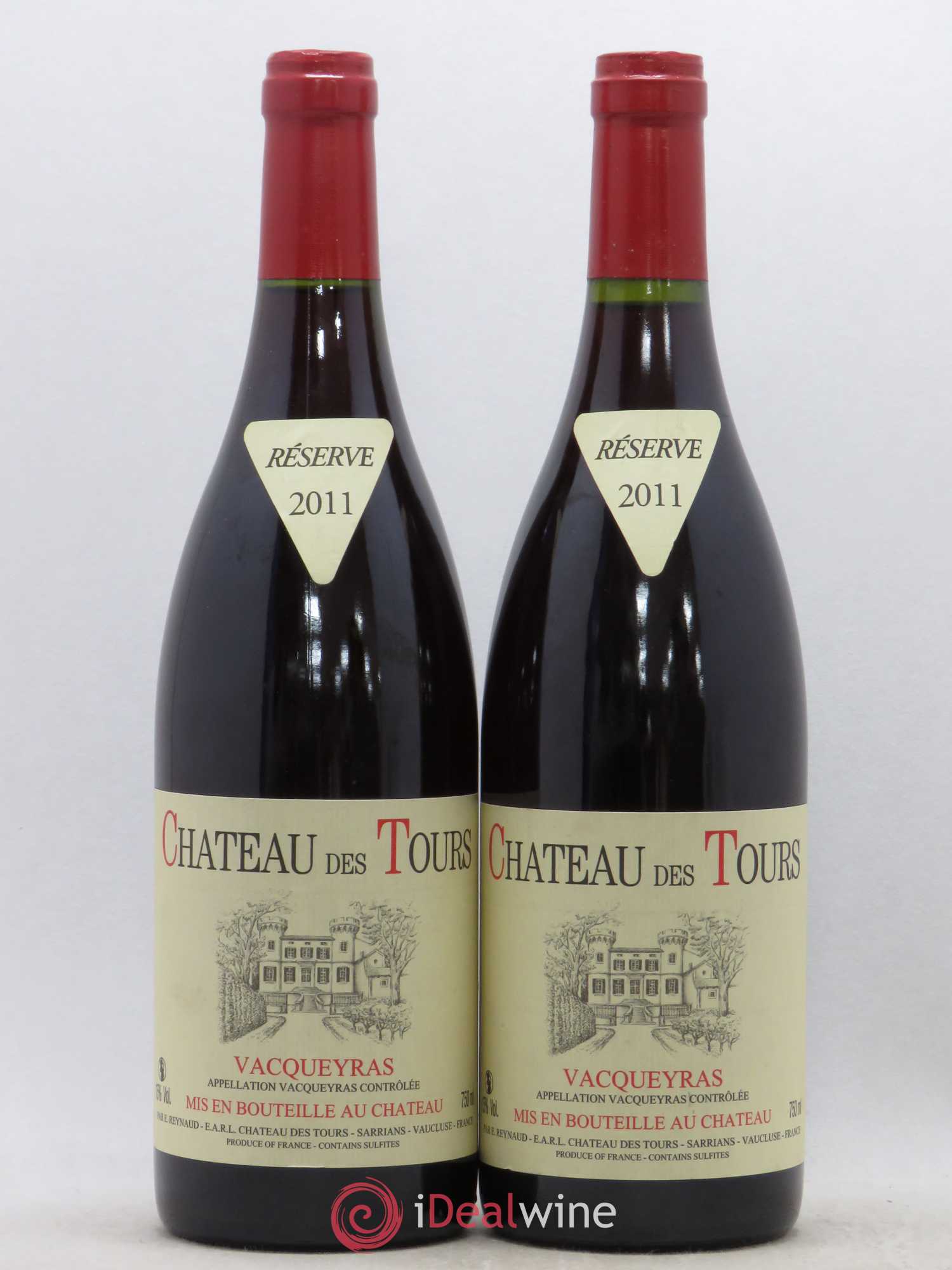 Vacqueyras Château des Tours Emmanuel Reynaud 2011 - Lot de 2 bouteilles - 0
