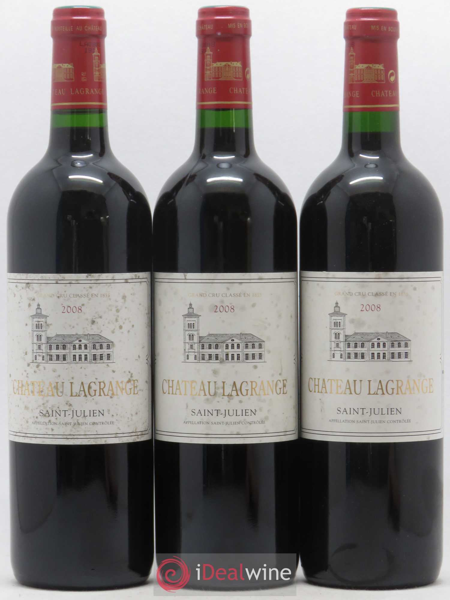 Château Lagrange 3ème Grand Cru Classé 2008 - Lot de 3 bouteilles - 0